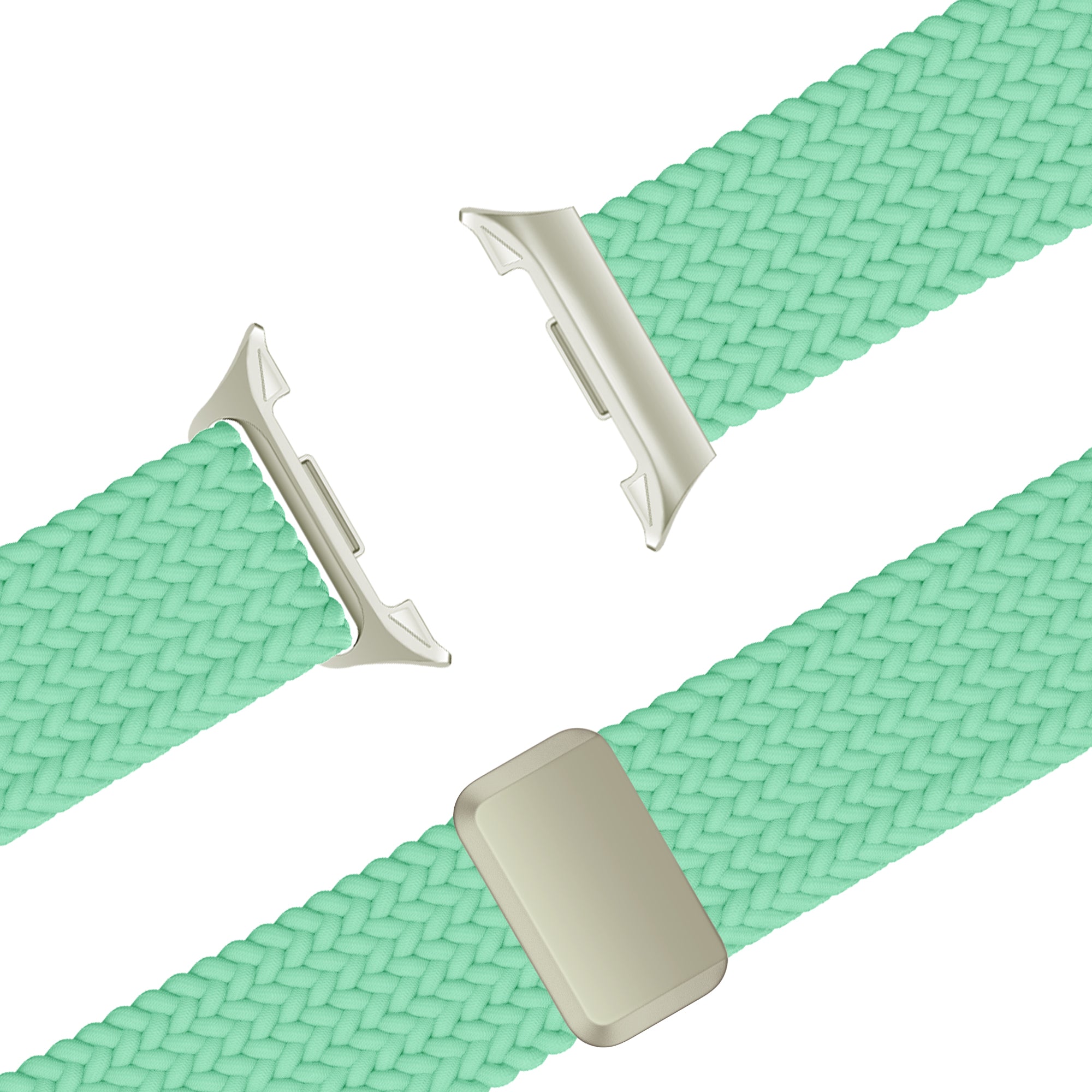 Bandz Samsung Galaxy Watch 8 - 40mm Magnetic Braided Strap (Mint Green)