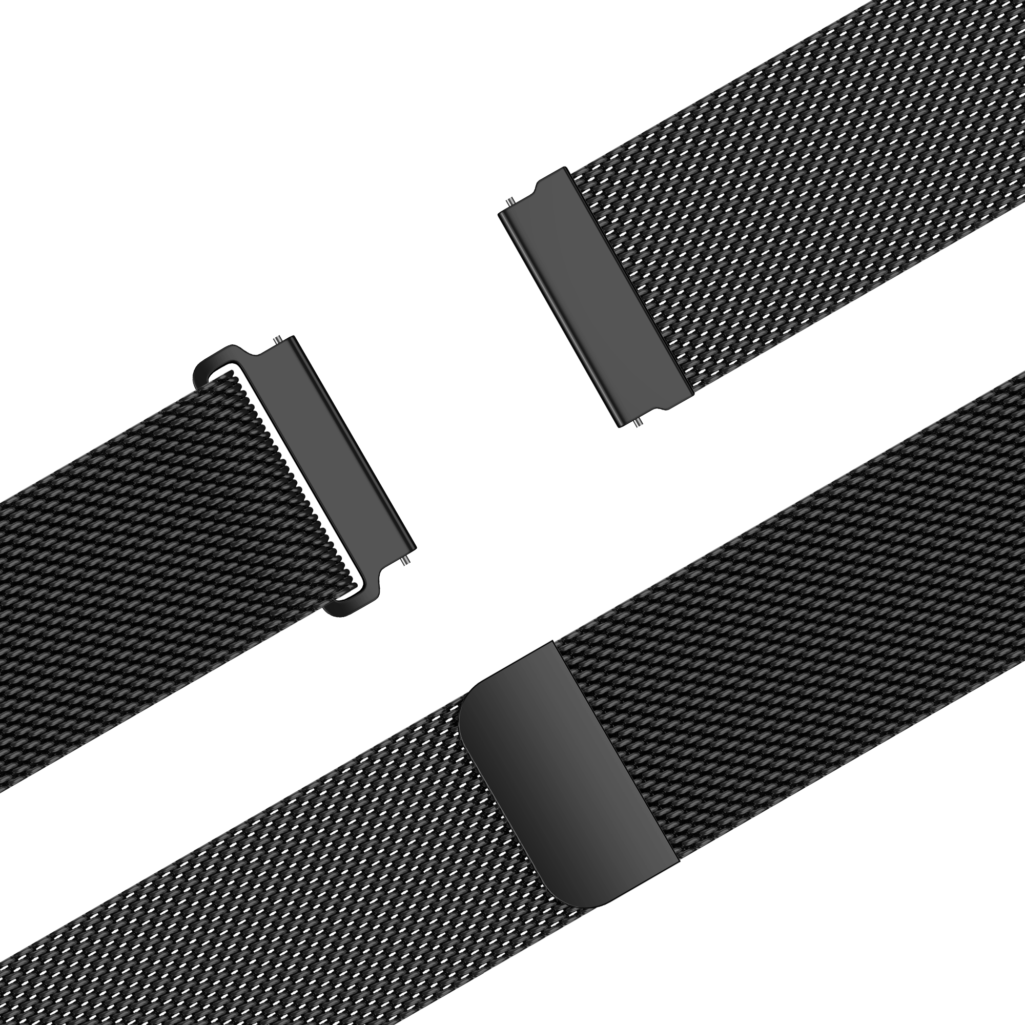 Bandz Huawei Watch GT 3 Pro 43mm Milanese Strap 'Easy fit' (Black)