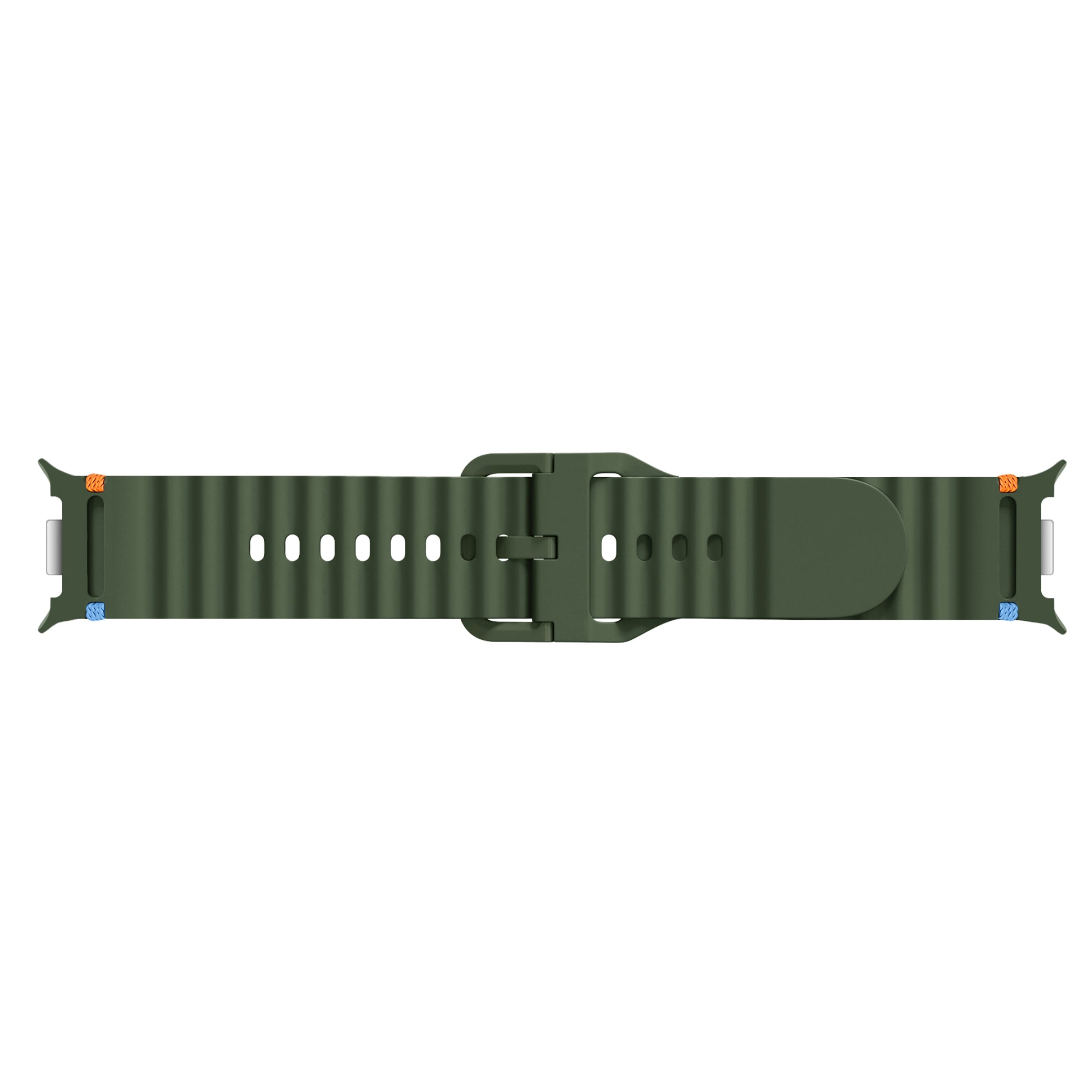 Samsung Galaxy Watch 8 - 40mm Wave Silicone Strap (Army Green)