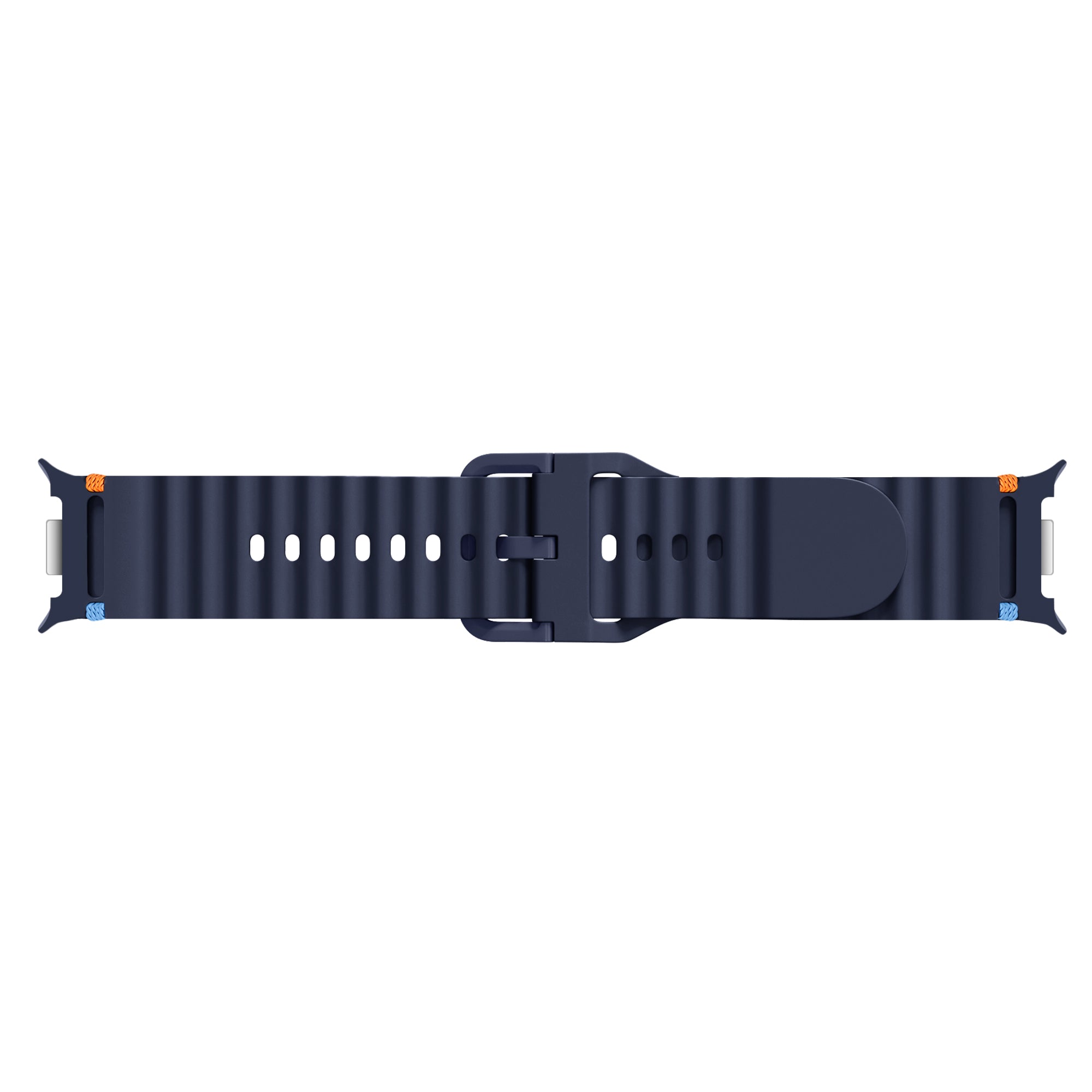 Samsung Galaxy Watch 8 - 44mm Wave Silicone Strap (Dark Blue)