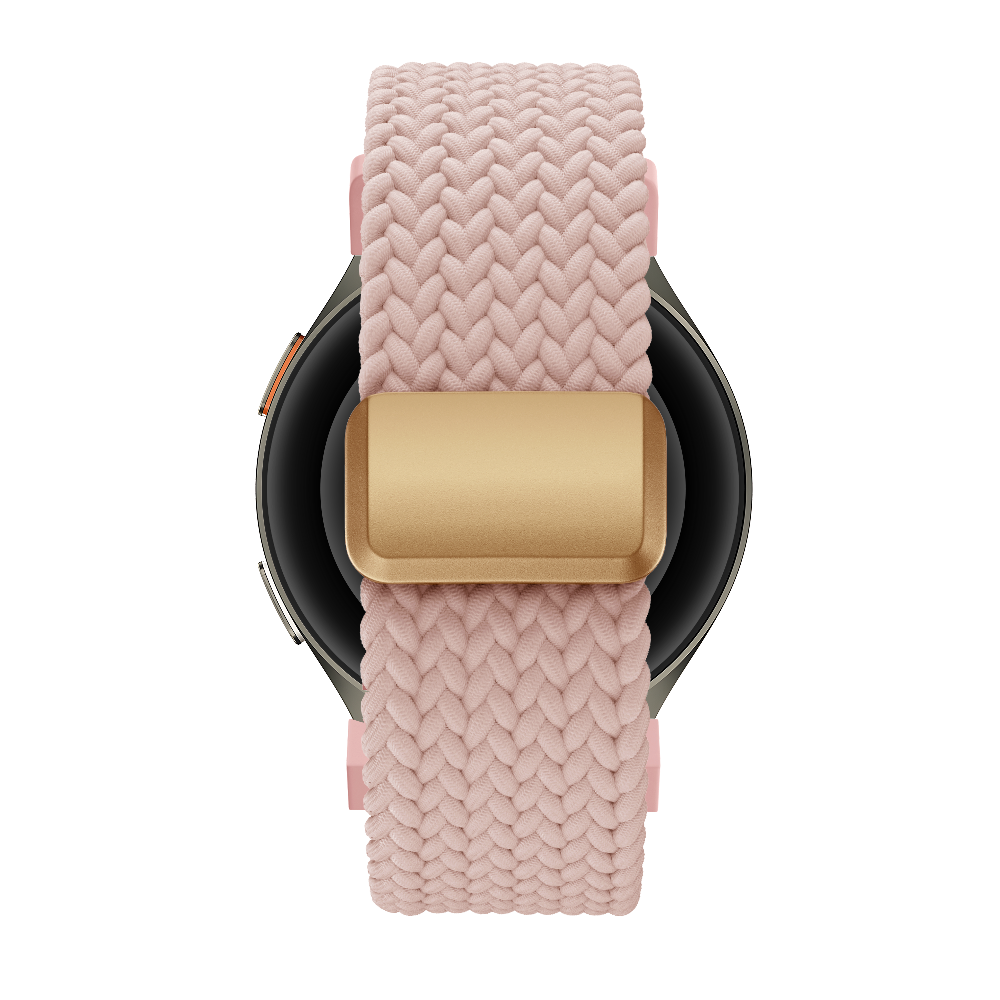 Bandz Samsung Galaxy Watch 4 44mm Braided Strap 'Easy Fit' (Pink)