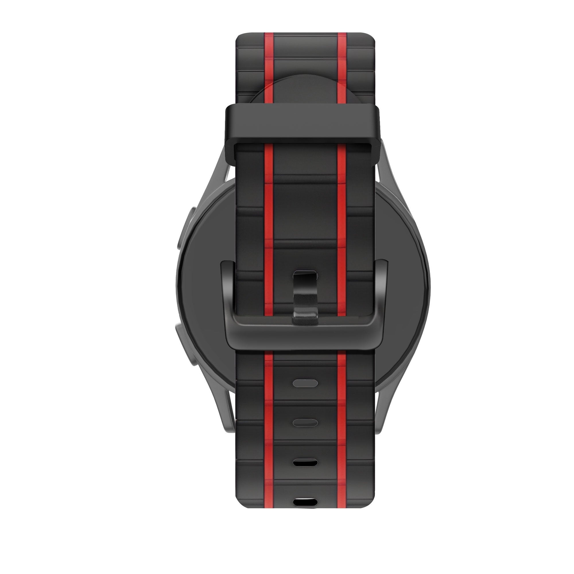 Bandz Huawei Watch GT 6 Pro - 46mm Sport Strap Striped (Black/Red)