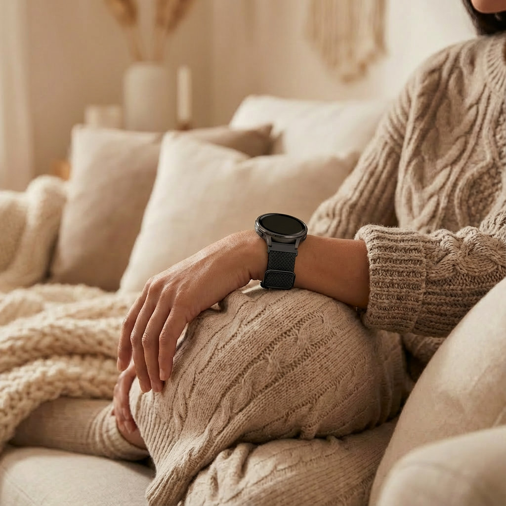 Bandz Garmin Venu 2s Adjustable Braided Strap (Black)