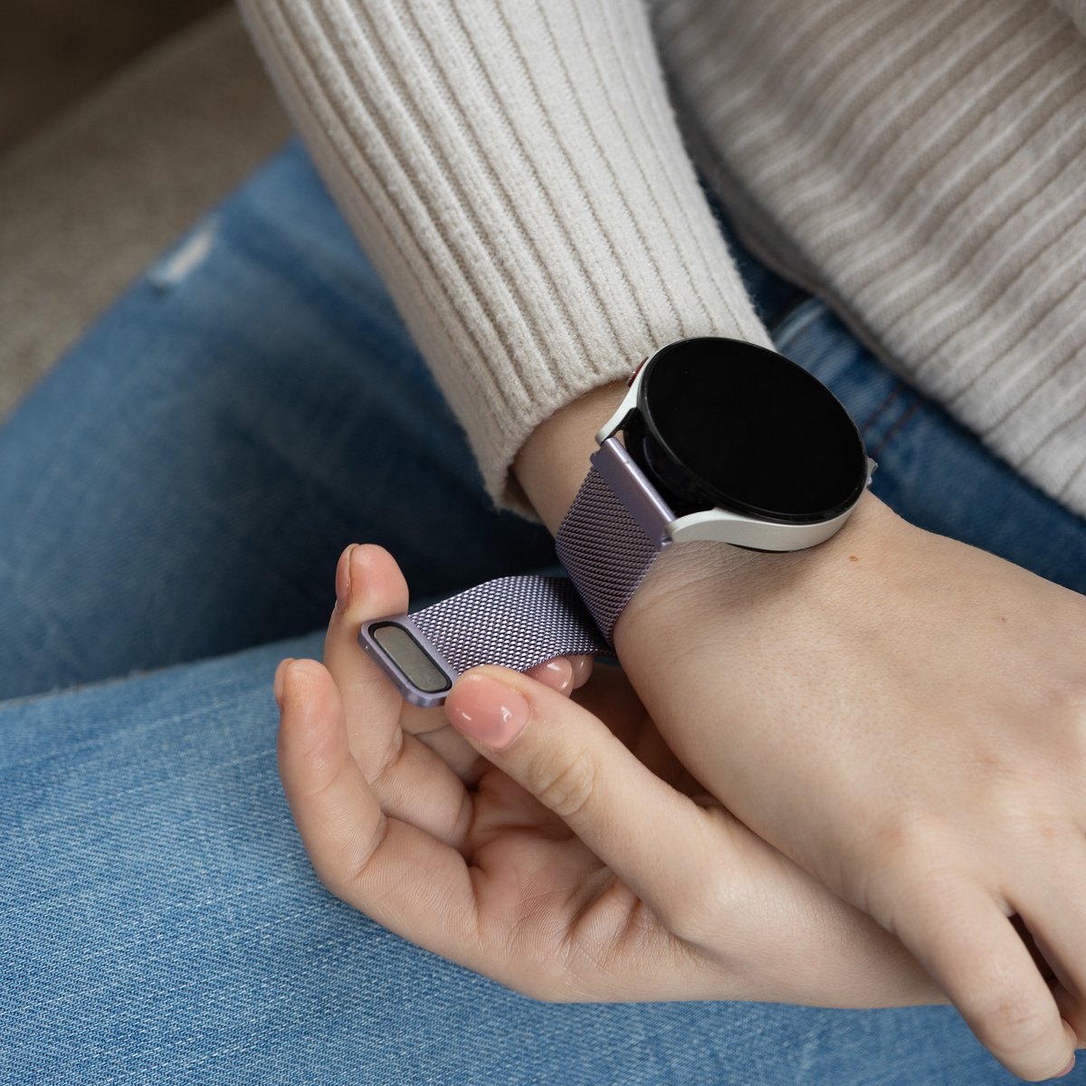 Samsung Galaxy Watch 6 Classic 47mm Milanese Strap (Lilac)