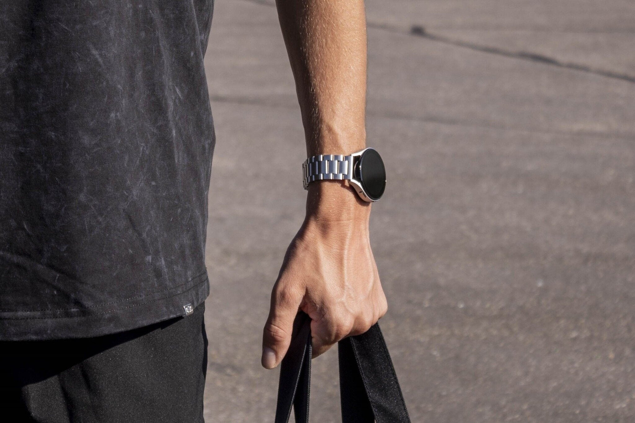 BALR Samsung Galaxy Watch Active Steel Link Strap (Silver)