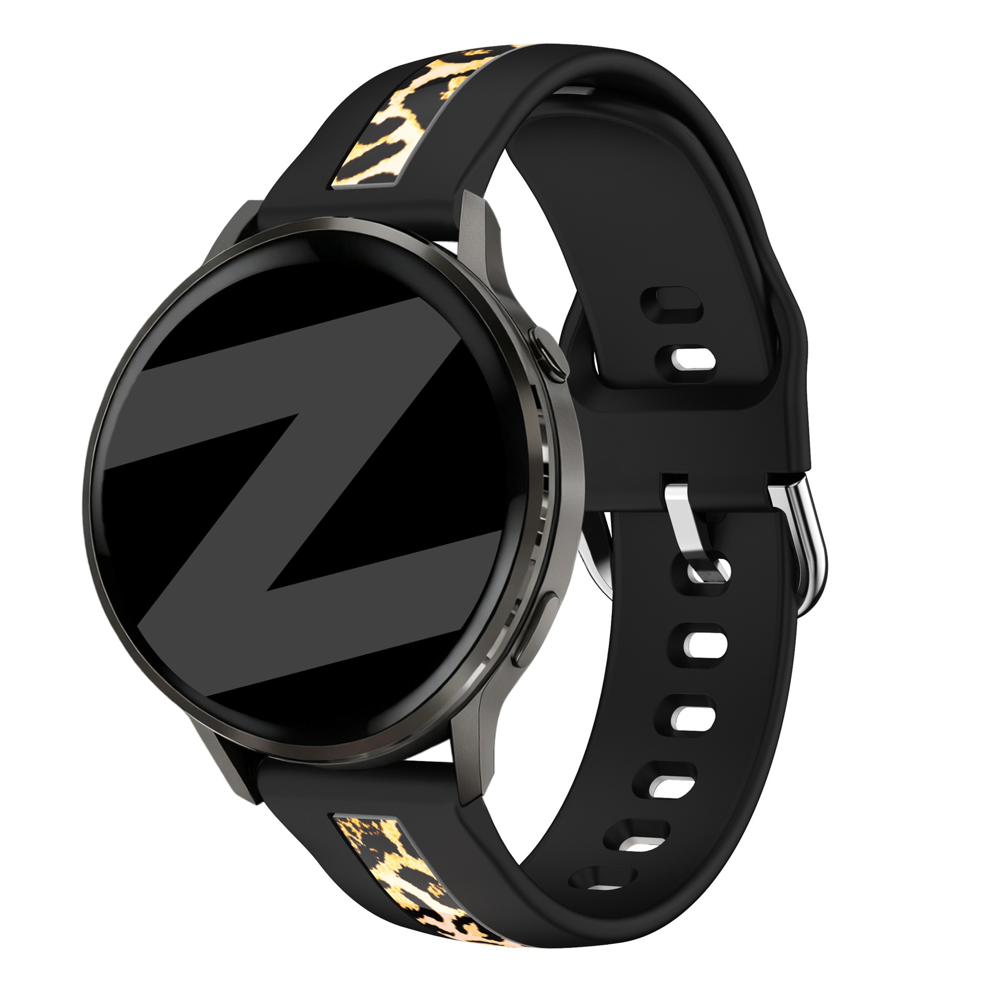 Bandz Garmin Venu SQ Dual Leopard Strap (Black)