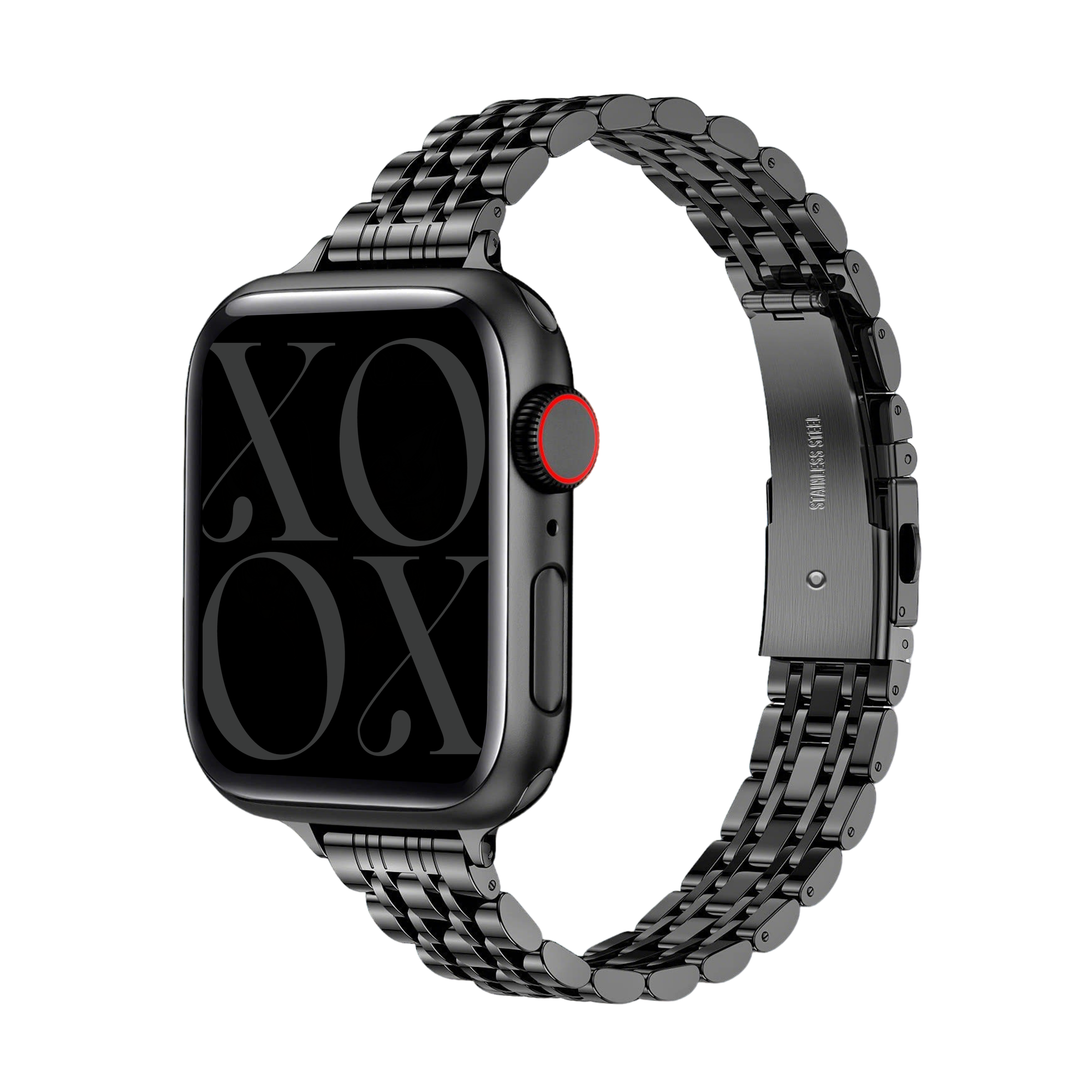xoxo Wildhearts Apple Watch Steel Strap 'Slim' (Black)