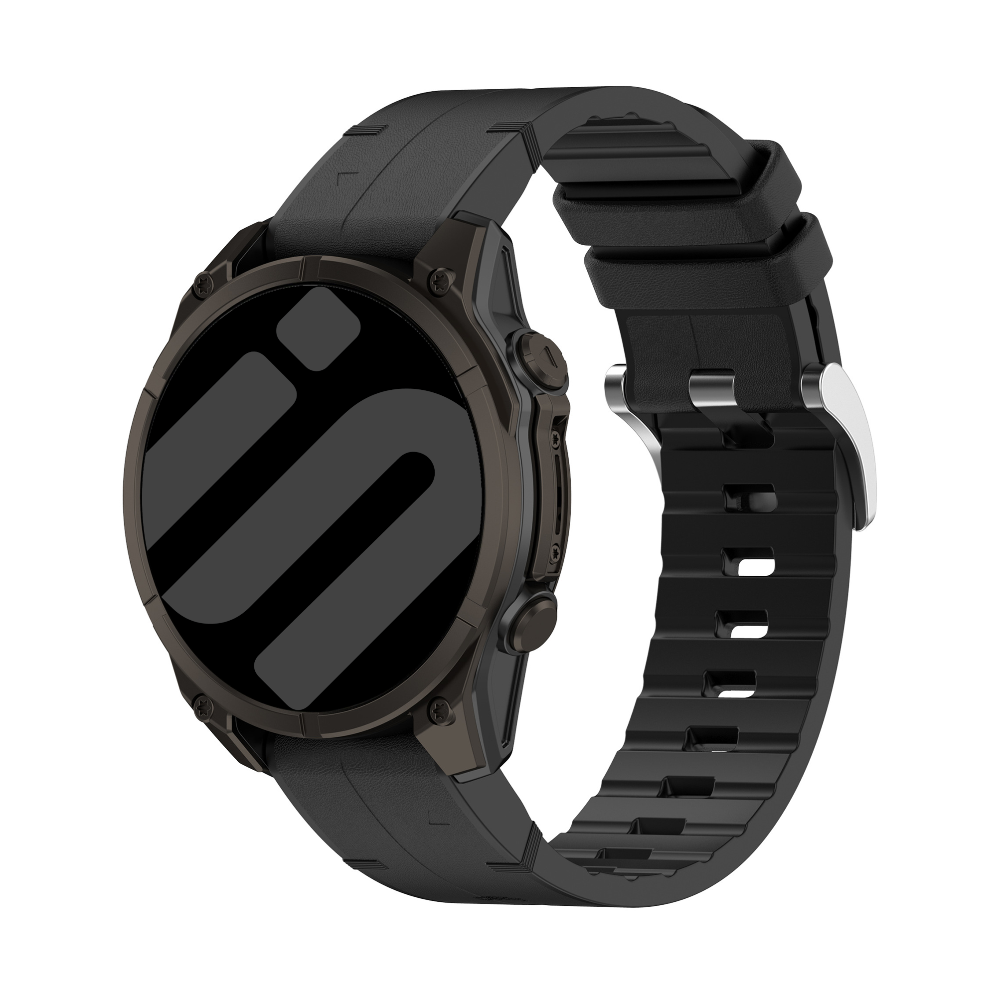 Garmin Fenix 8 - 51mm Leather Hybrid Strap (Black)