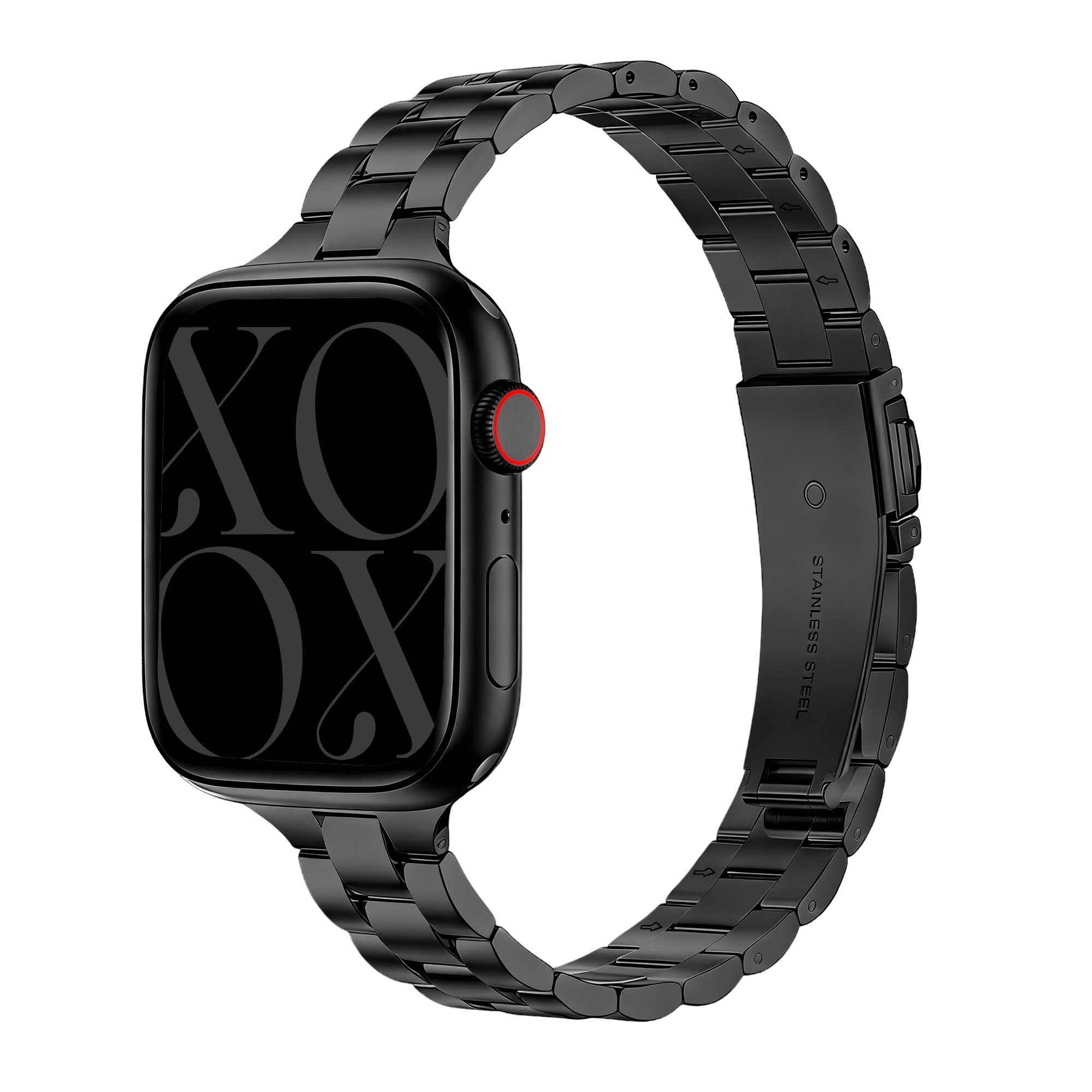 xoxo Wildhearts Apple Watch Slender Steel Strap (Black)