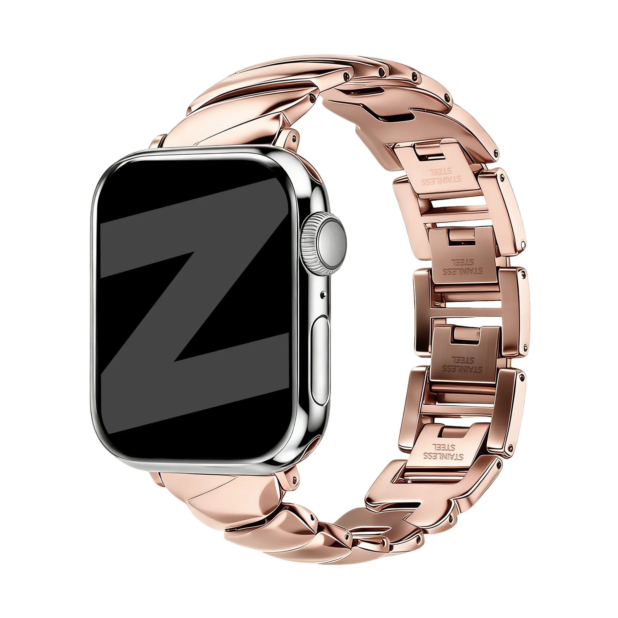 Bandz Apple Watch Premium Metal Strap 'Twisted' (Rose Gold)