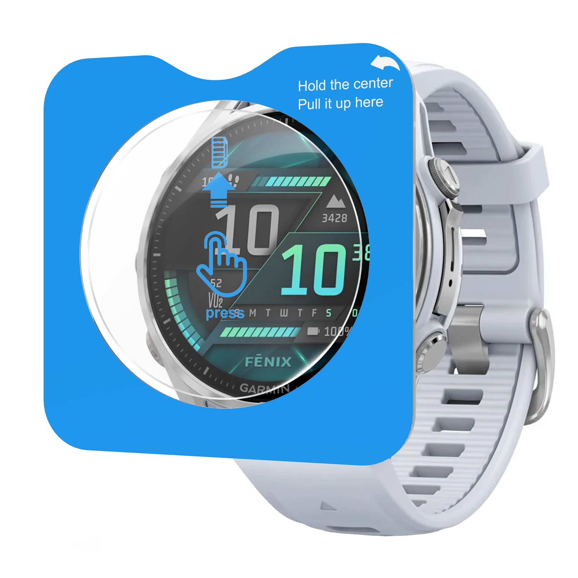 Screenprotector with One-Click Tool - Garmin Fenix 8 - 43mm