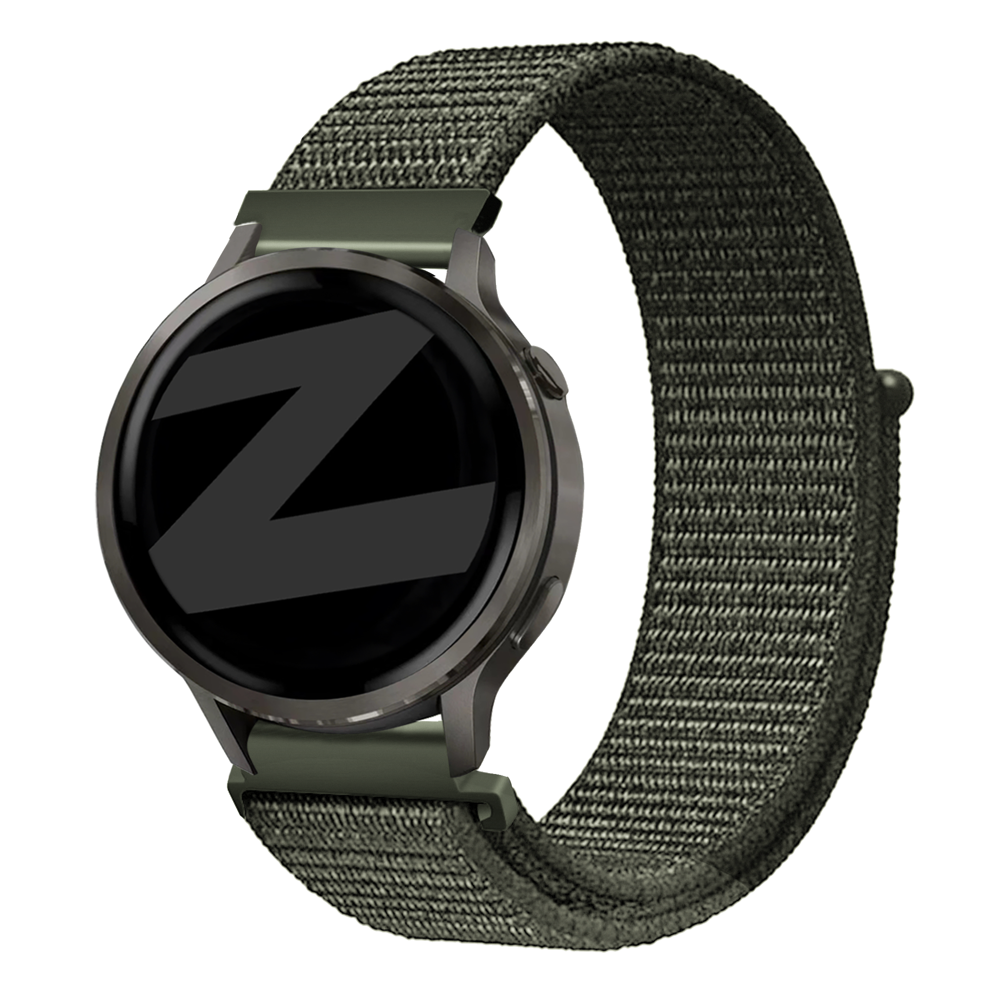 Bandz Garmin Forerunner 265s Nylon Loop Strap (Dark Green)