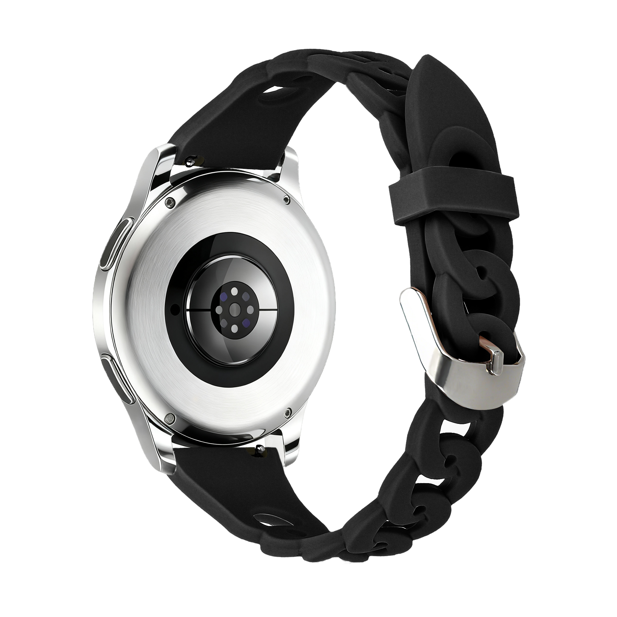 Bandz Samsung Galaxy Watch 4 - 44mm Silicone Strap 'Chains' (Black)