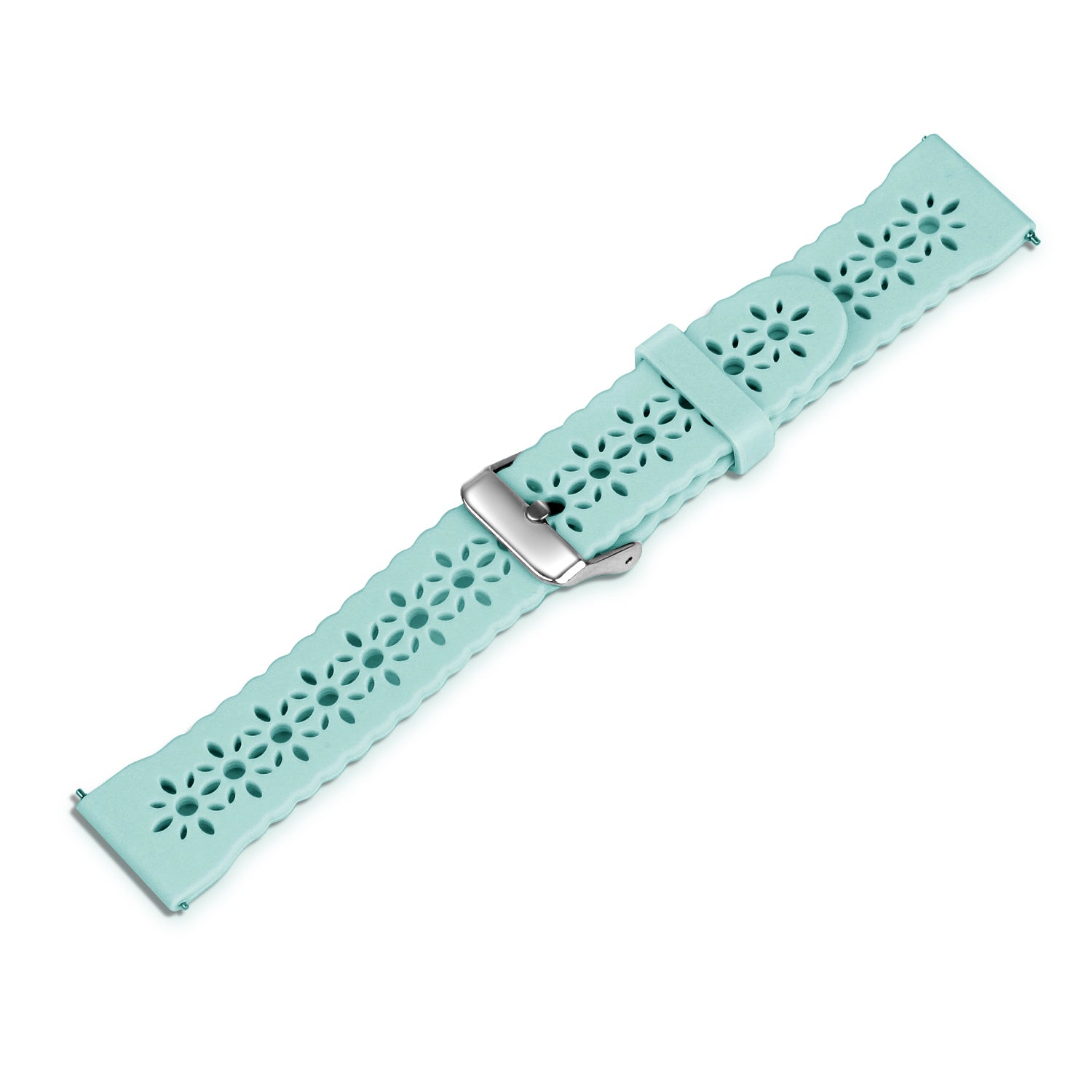 Coros Pace 2 Patterned Silicone Strap (Blue Sea Green)