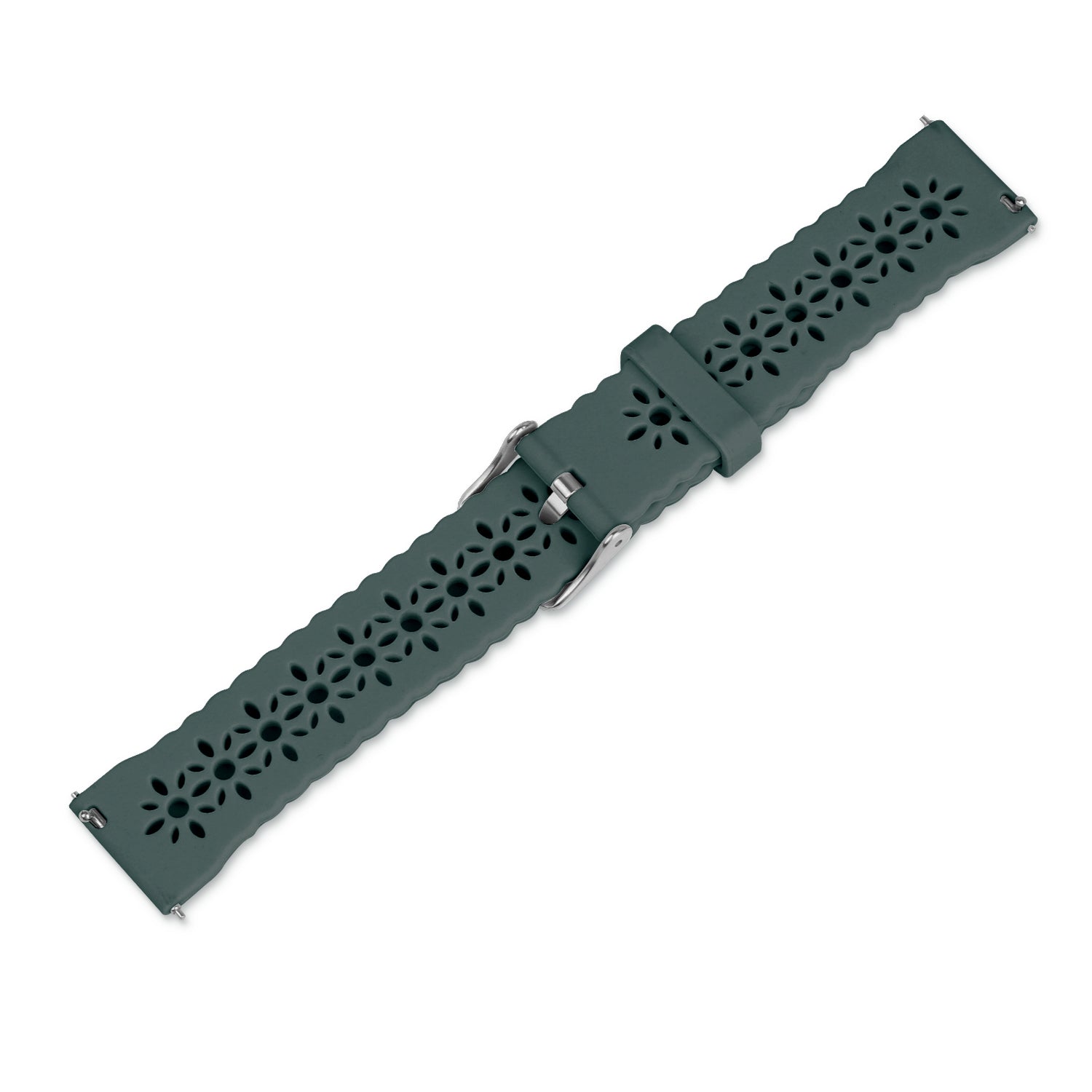 Withings ScanWatch Nova Patterned Silicone Strap (Pine Green)