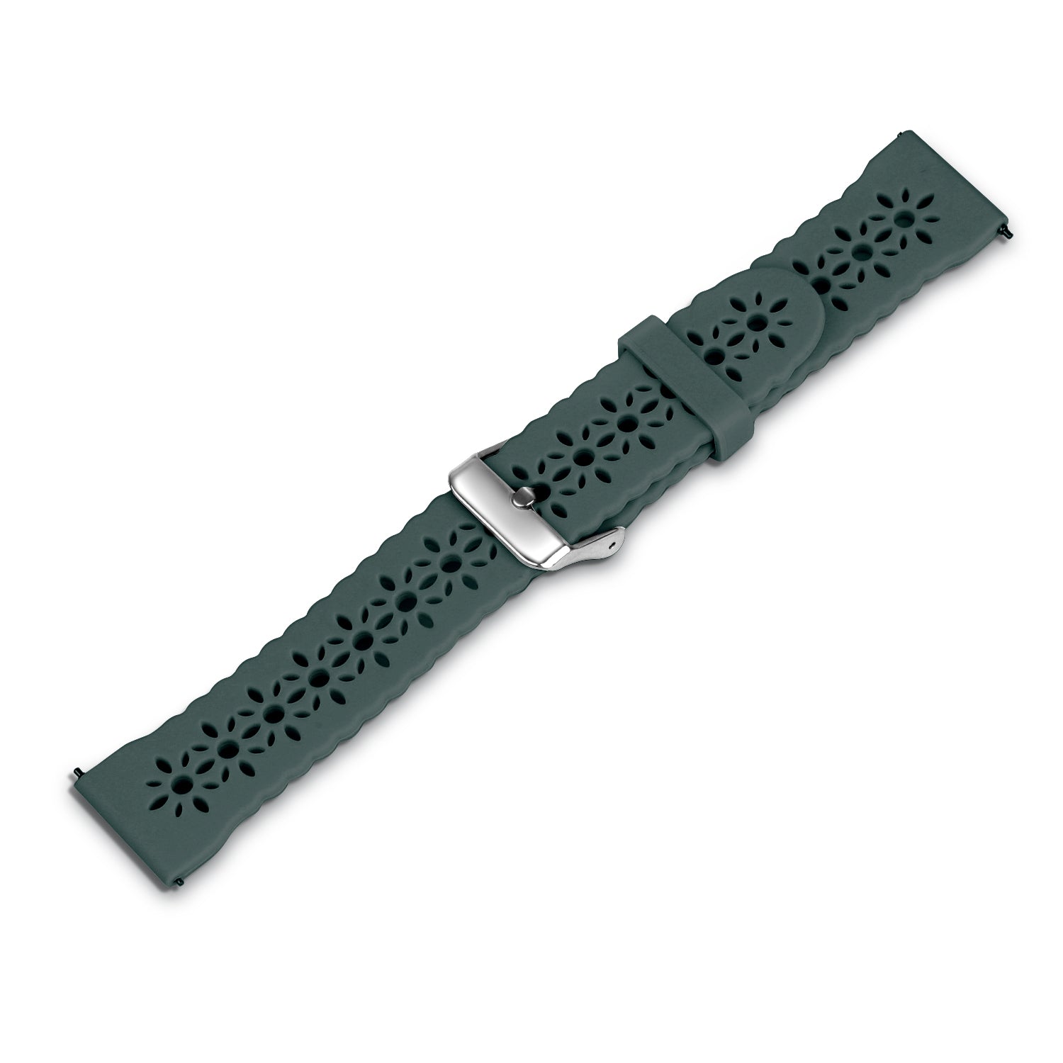 Coros Pace 2 Patterned Silicone Strap (Pine Green)