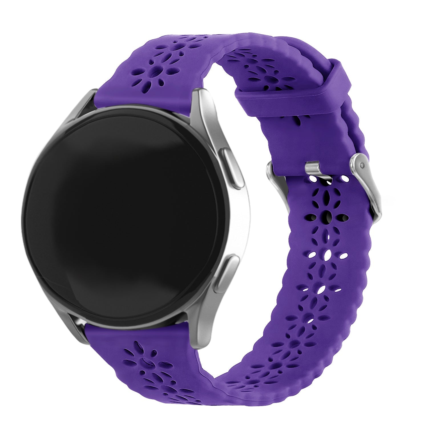 Withings Steel HR Sport Patterned Silicone Strap (Dark Purple)