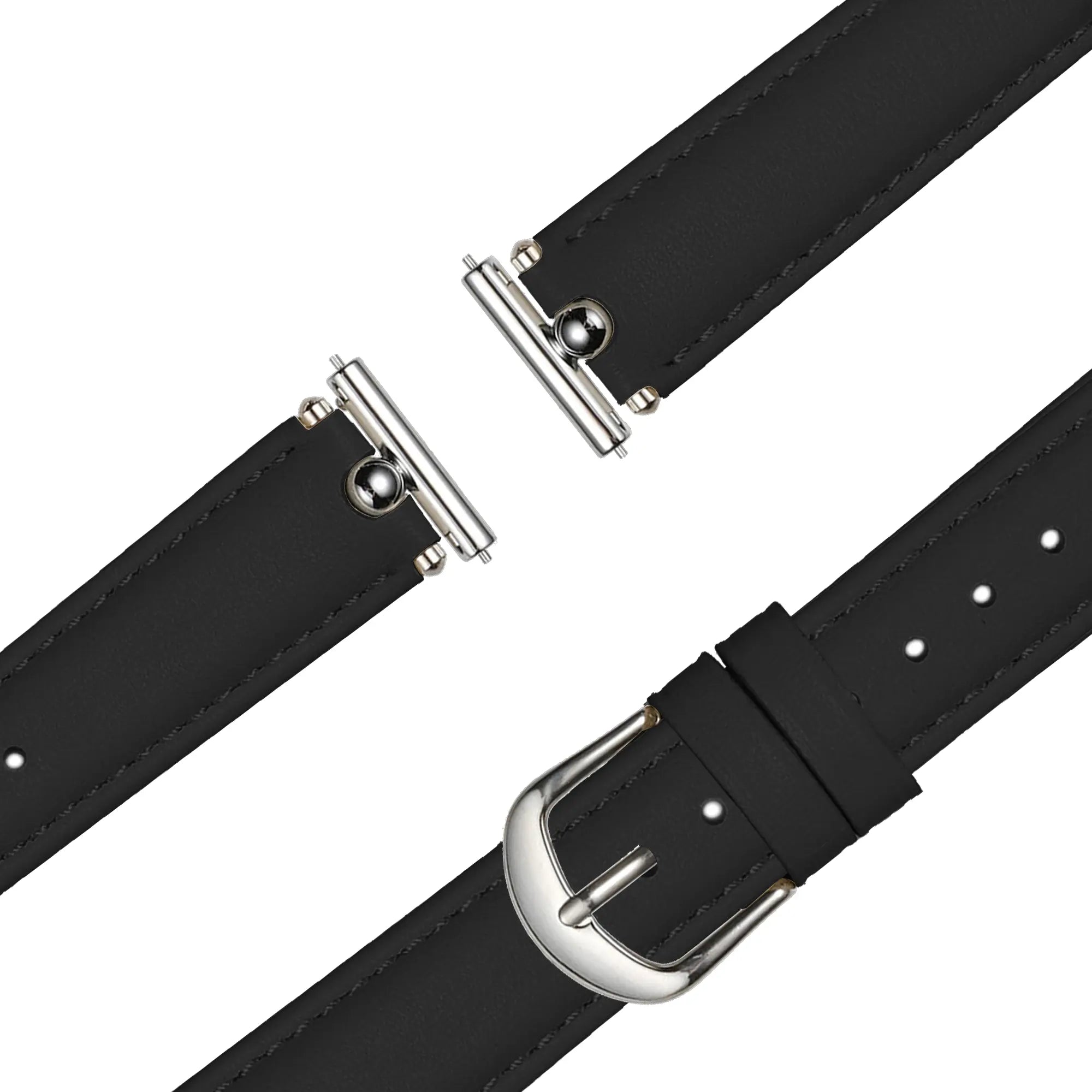 Bandz Amazfit Bip U Leather Strap 'Bullet' (Black)