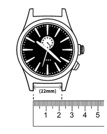 Watch Strap Titanium 22mm - Quick Release (Black)
