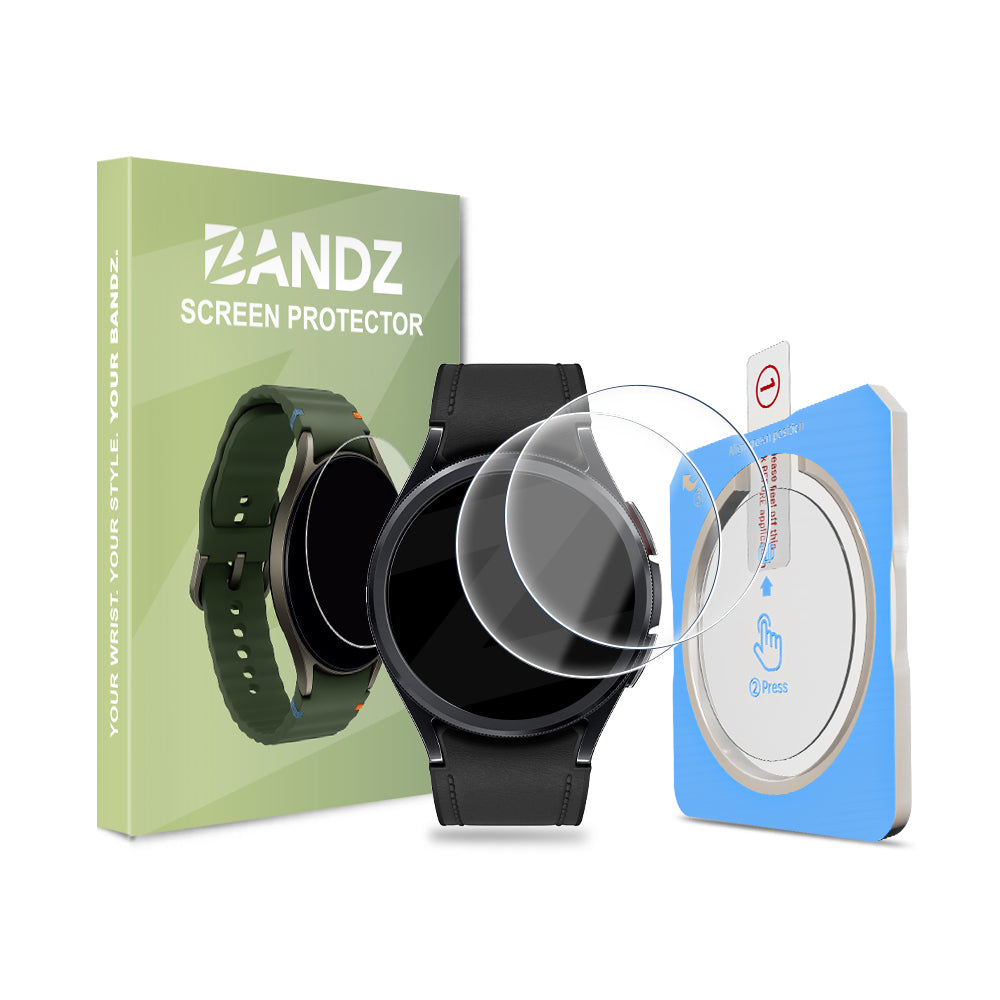 Bandz Samsung Galaxy Watch 6 Classic - 43mm Glass Screenprotector with One-Click Tool