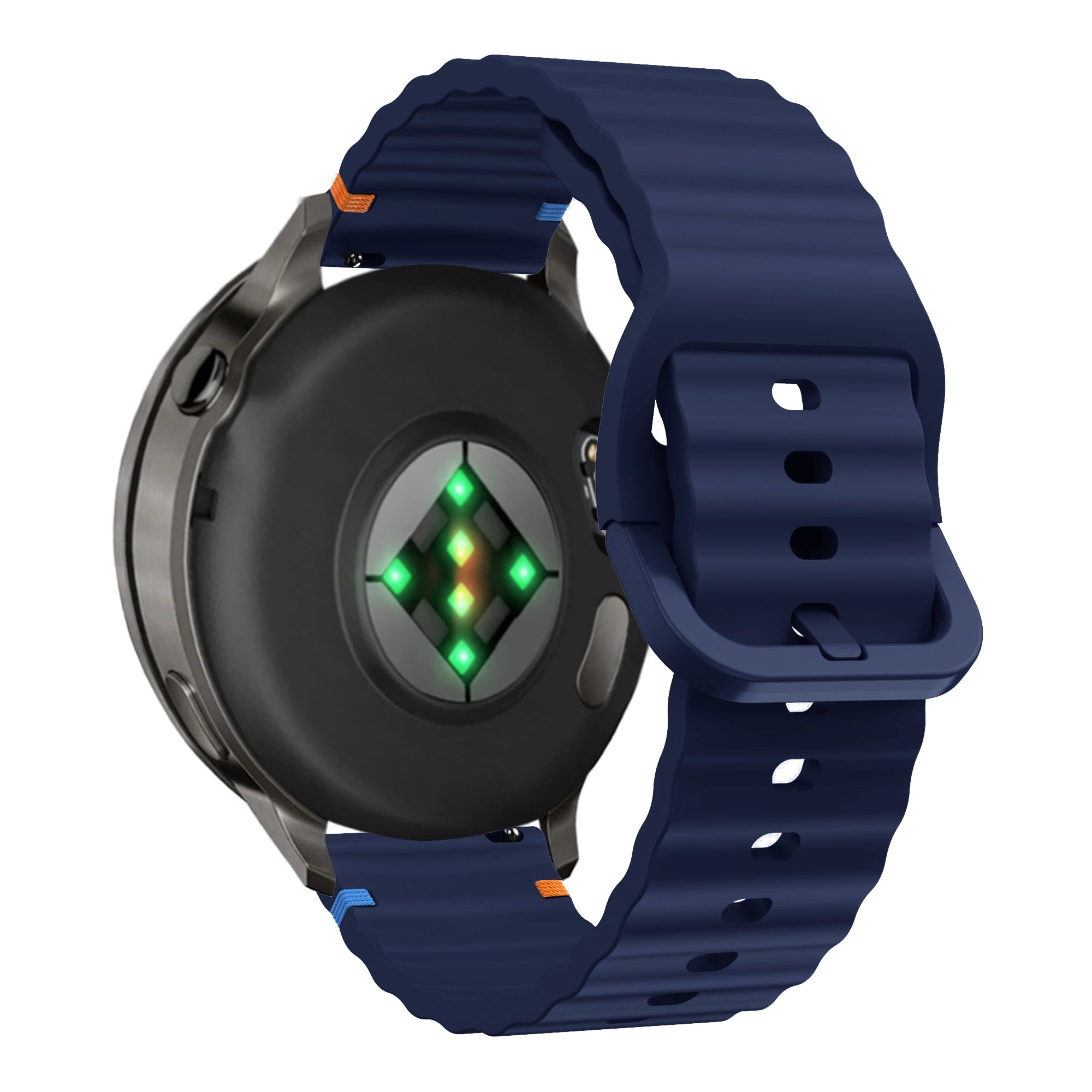 Bandz Garmin Vivoactive 6 Silicone Strap 'Wave' (Dark Blue)