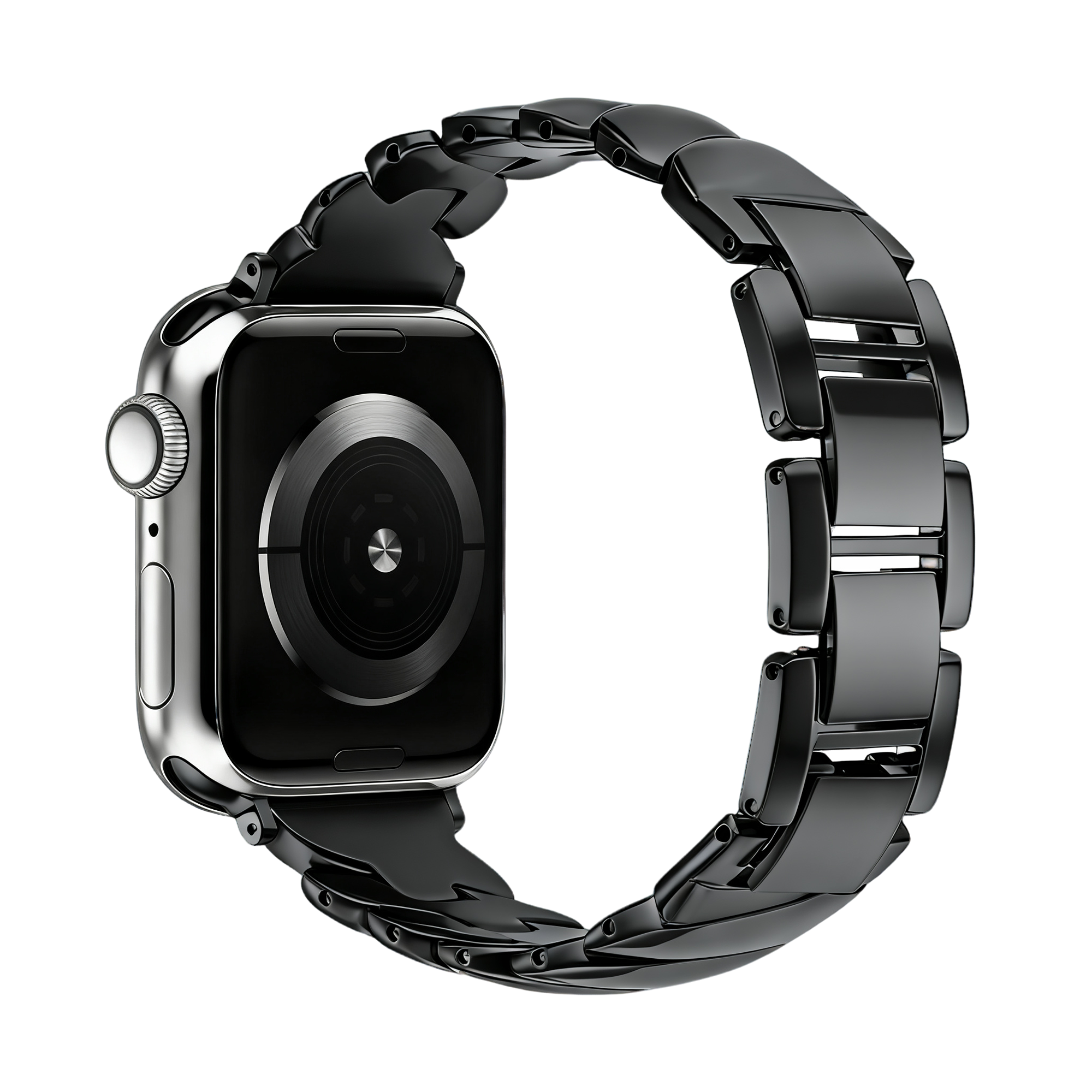 Bandz Apple Watch Premium Metal Strap 'Twisted' (Black)