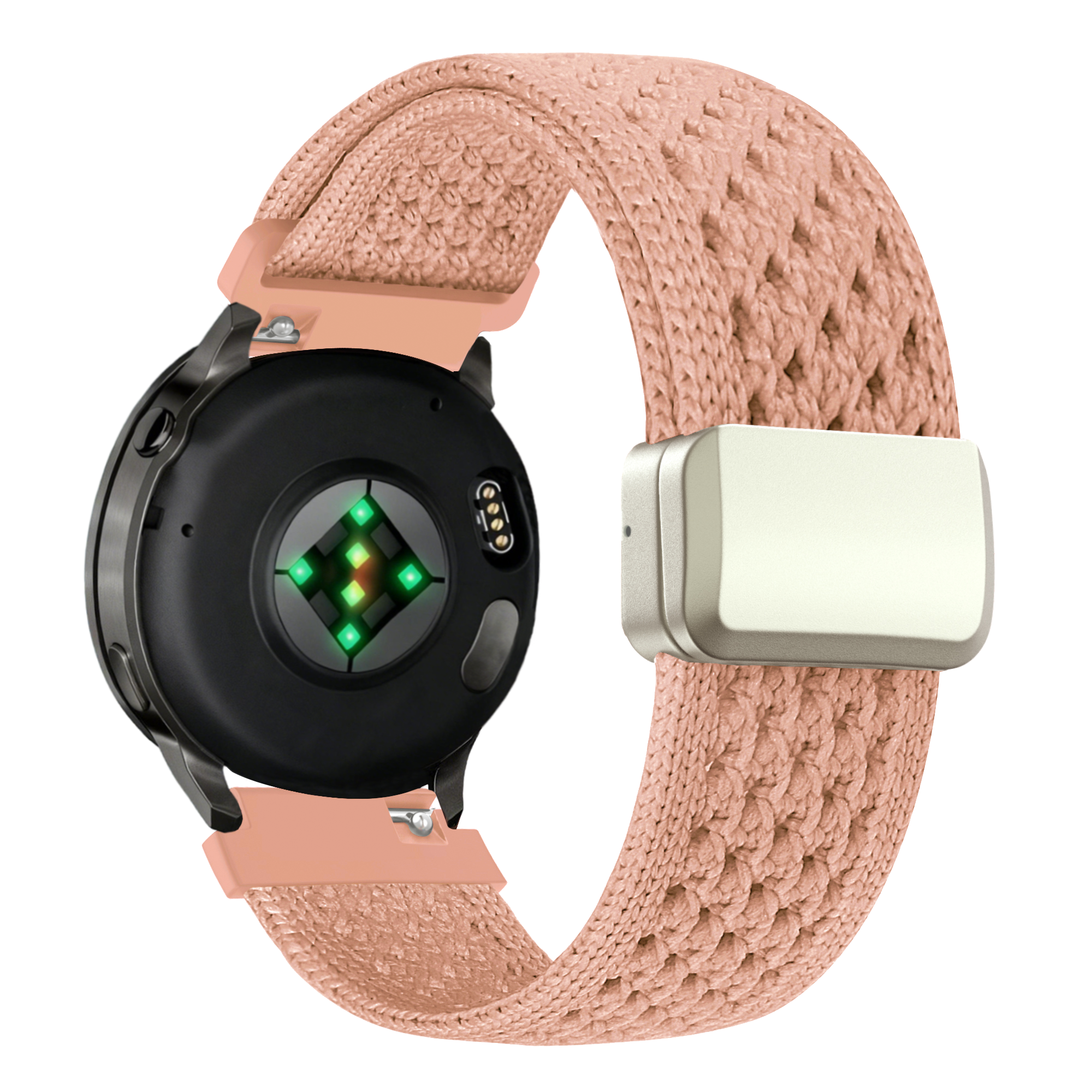 Bandz Garmin Forerunner 265s Vintage Nylon Strap (Antique Pink)