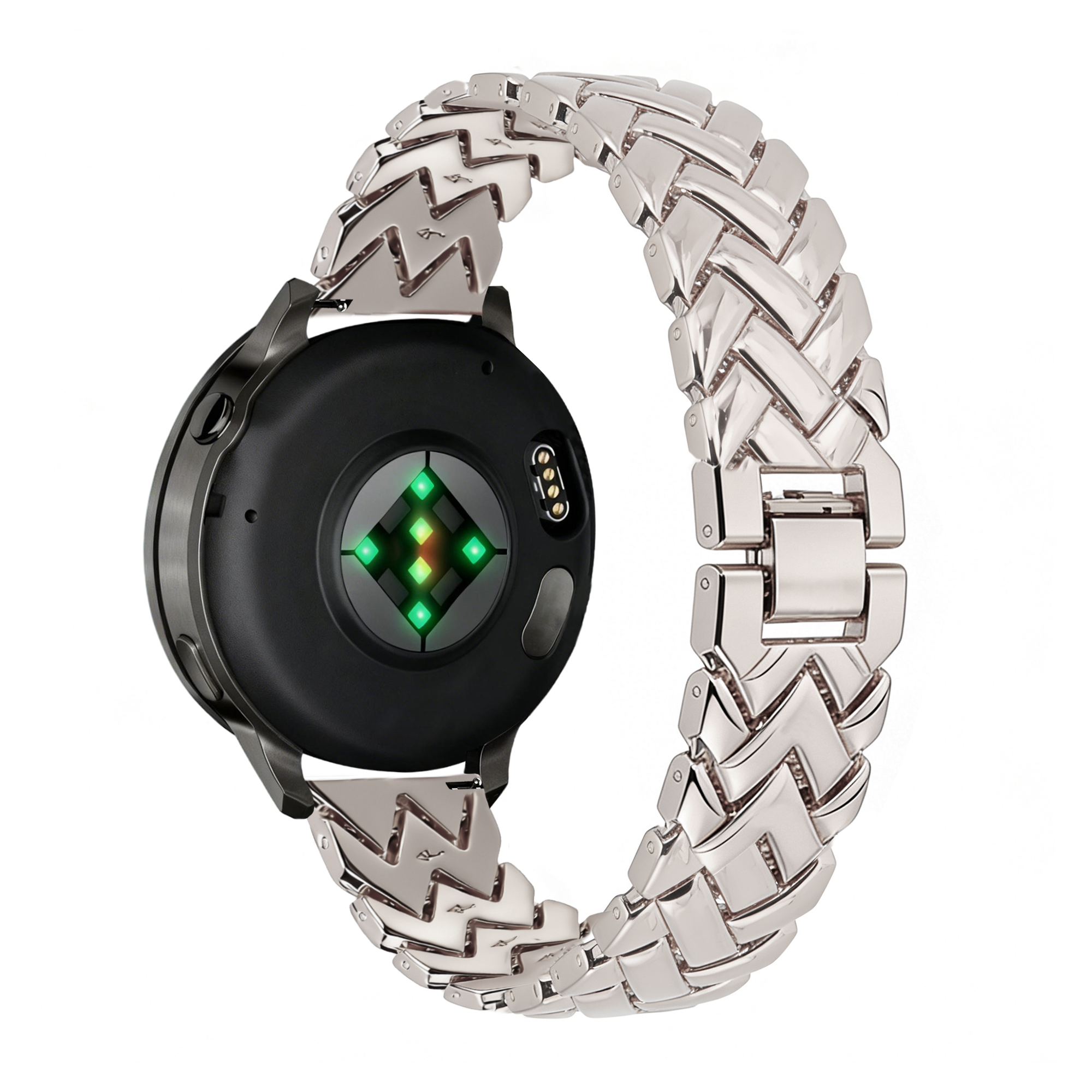 Bandz Garmin Vivomove 3s Metal Strap 'V-Type' (Starlight)