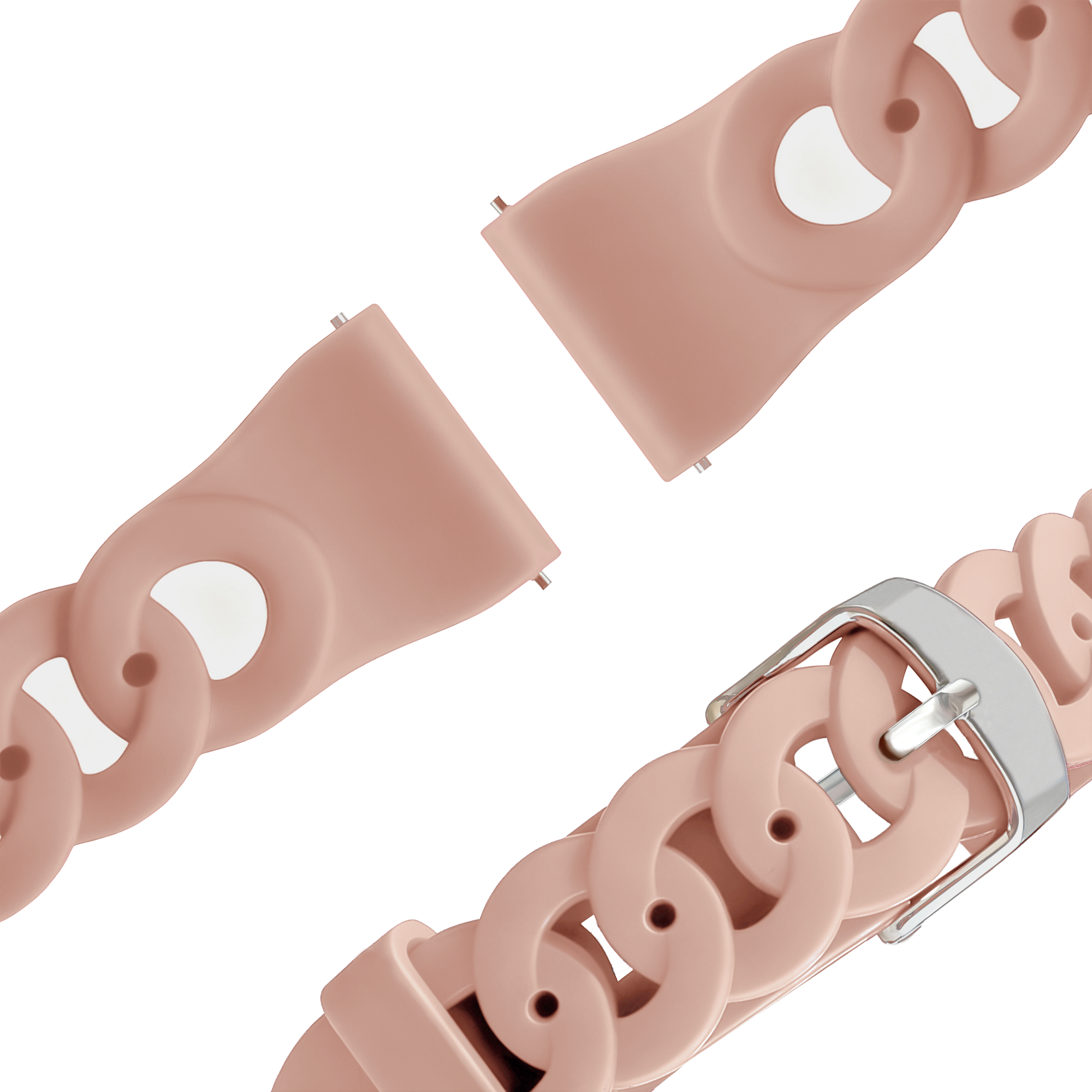 Bandz Withings ScanWatch Nova Silicone Strap 'Chains' (Pink)