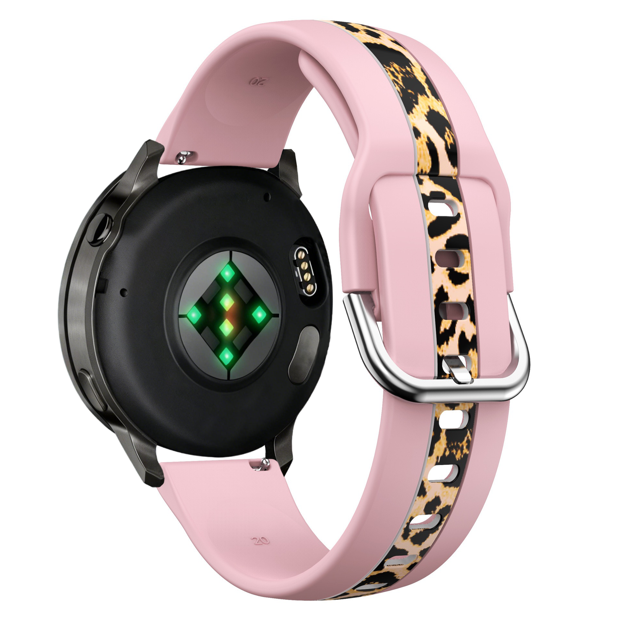 Bandz Gard Pro Health Smartwatch 3 - 41mm Dual Leopard Strap (Light Pink)