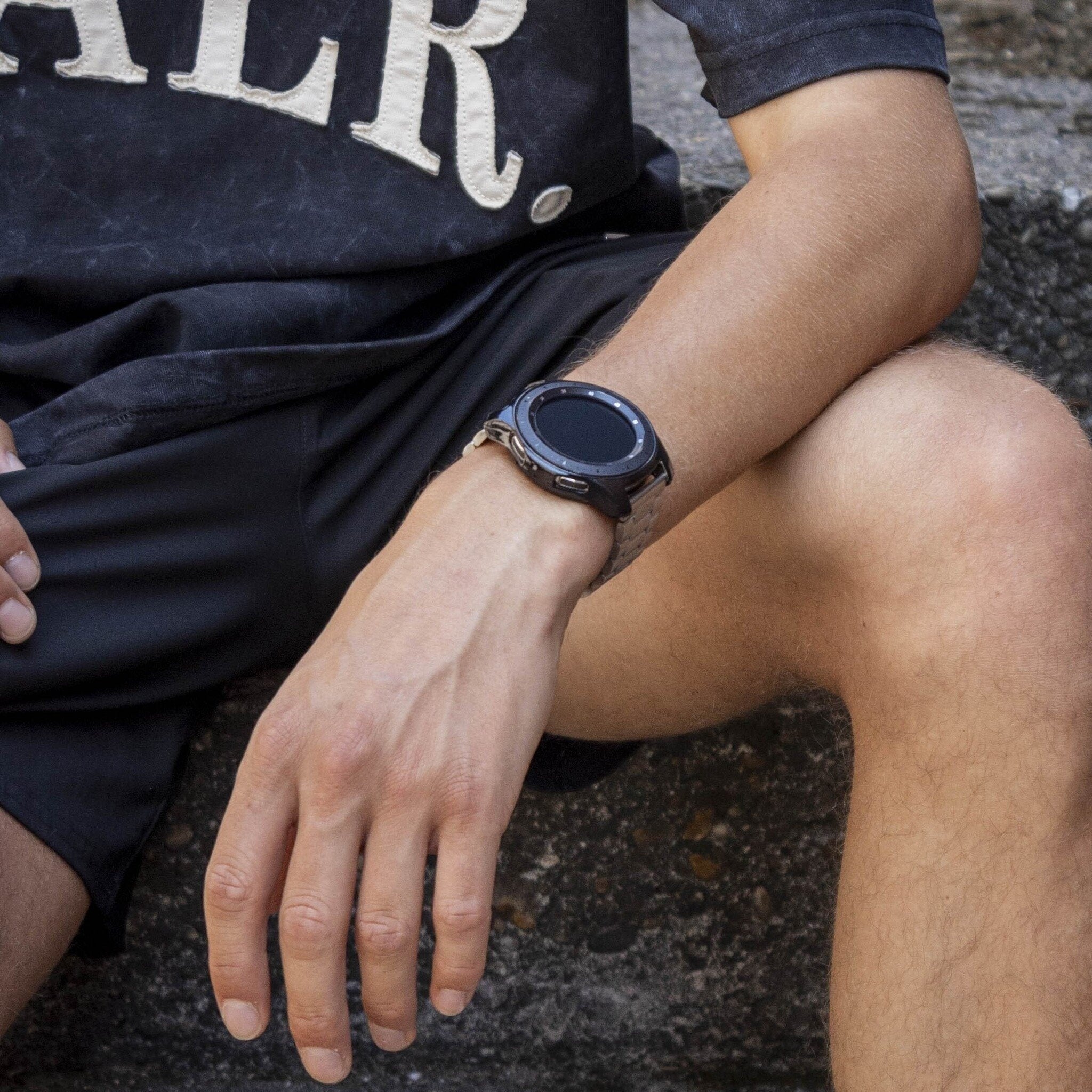 BALR Huawei Watch GT 3 Pro 46mm Steel Link Strap (Silver)