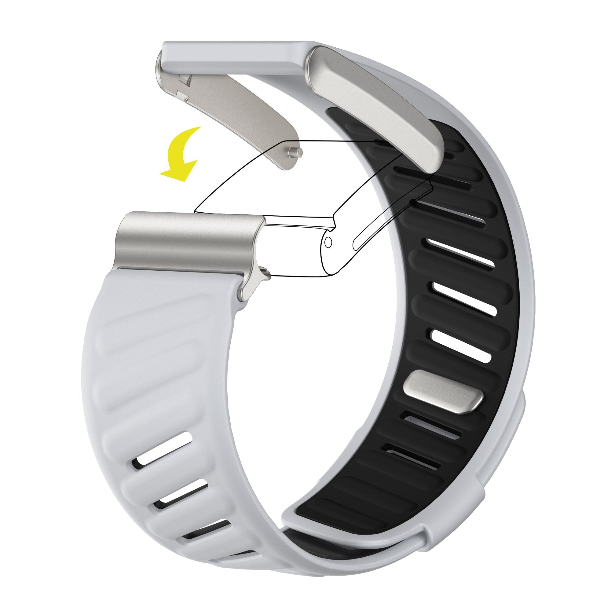 Whoop 4.0 Sport Strap (Light Grey/Black)