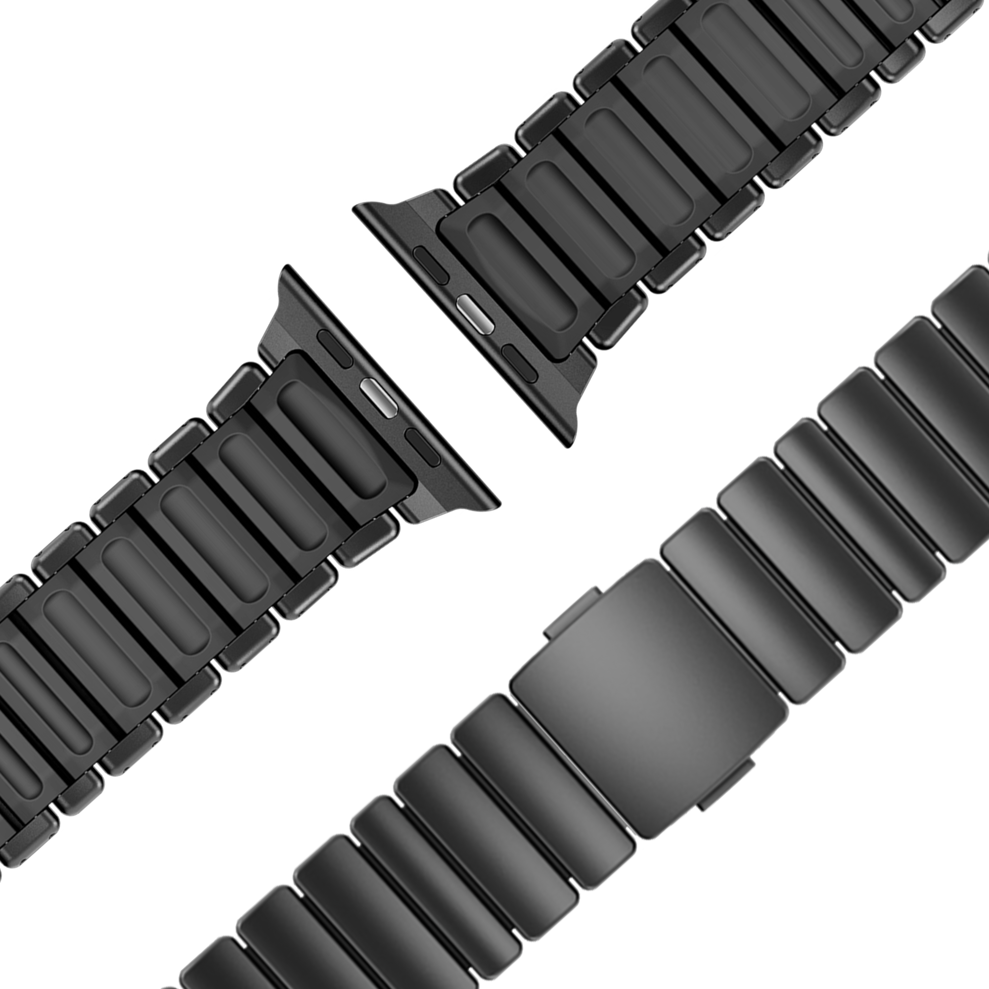 Bandz Apple Watch Titanium Strap 'Hybrid' (Black)