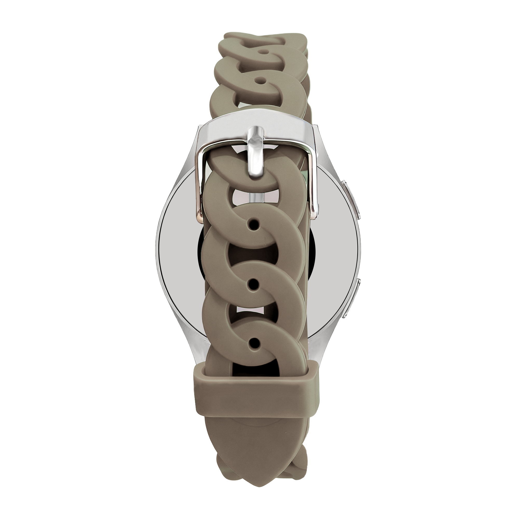 Bandz Withings ScanWatch Nova Silicone Strap 'Chains' (Beige-Brown)