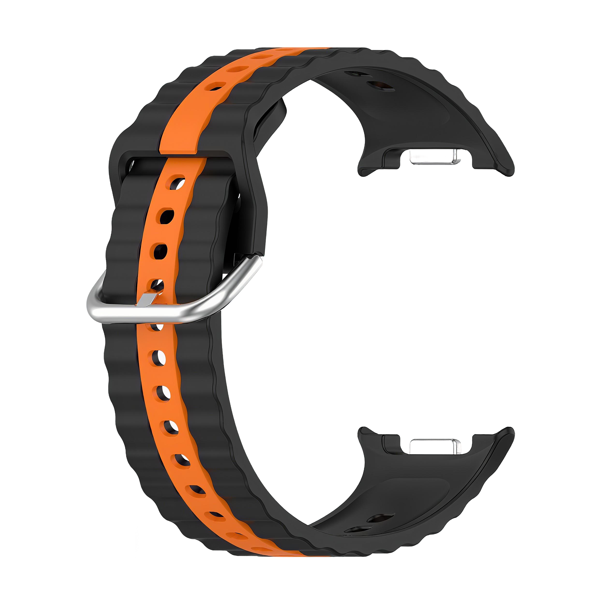 Samsung Galaxy Watch 8 - 44mm Dual Sport Strap (Black/Orange)