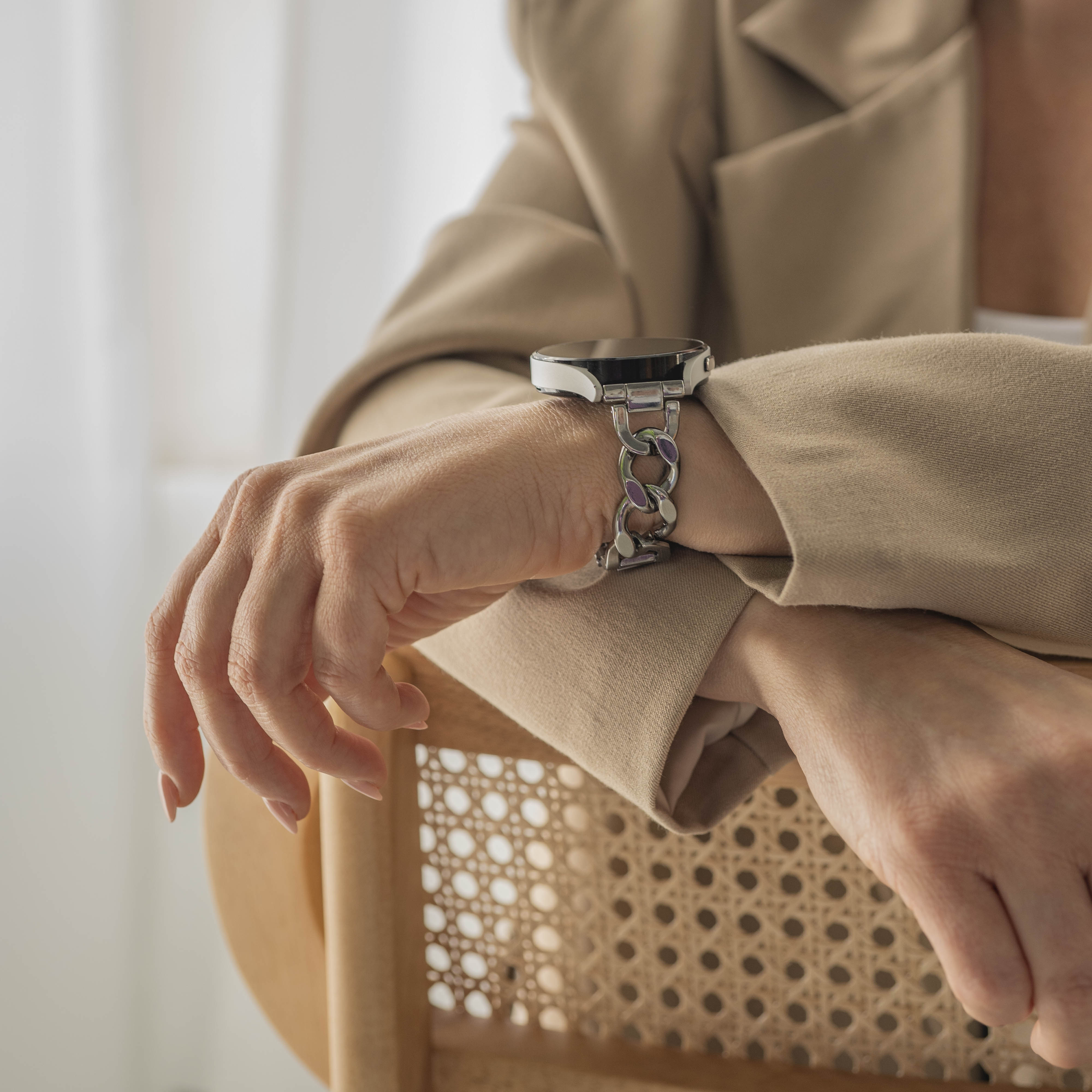 Withings ScanWatch Nova Steel Chain Strap (Silver)