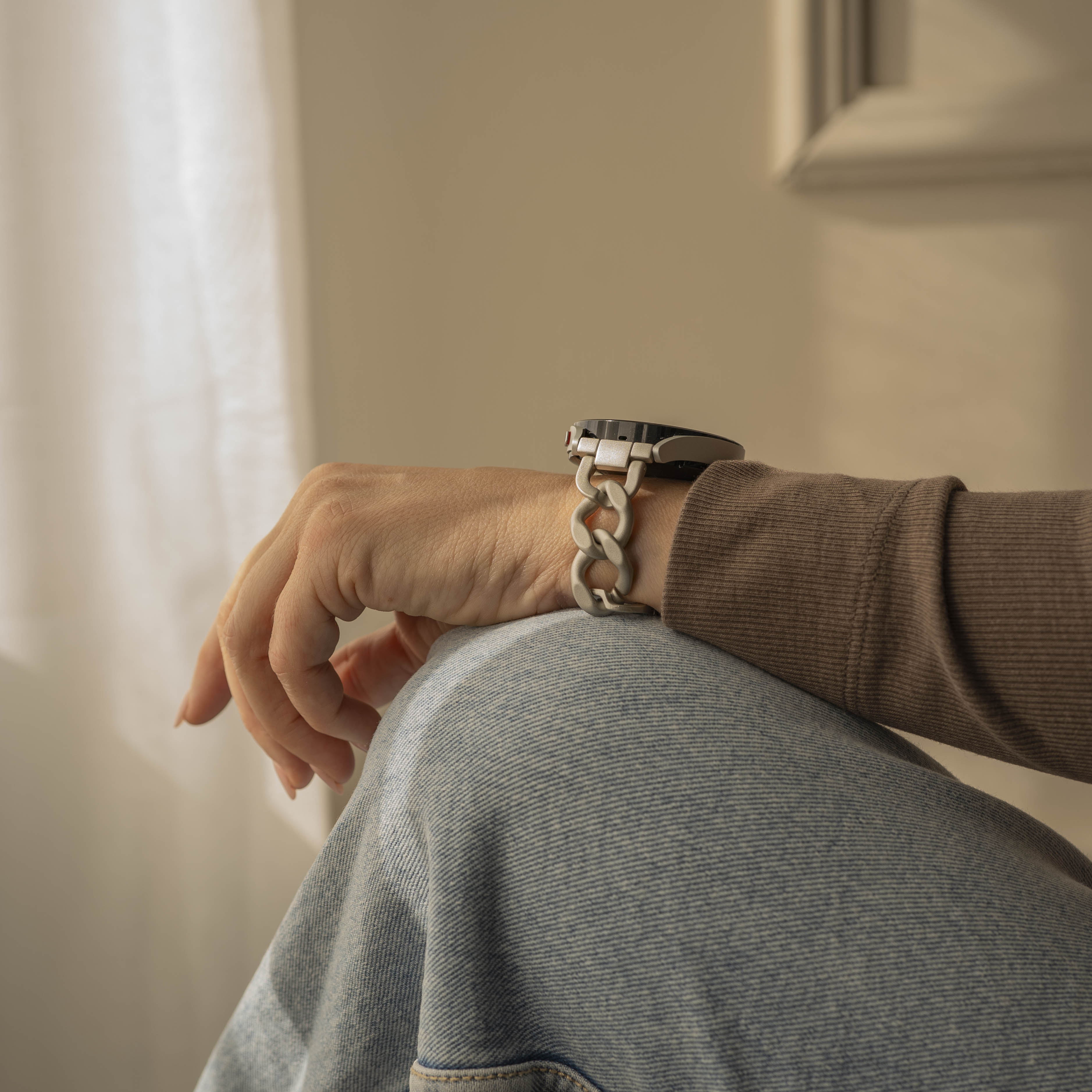 Amazfit Bip U (Pro) Steel Chain Strap (Starlight)