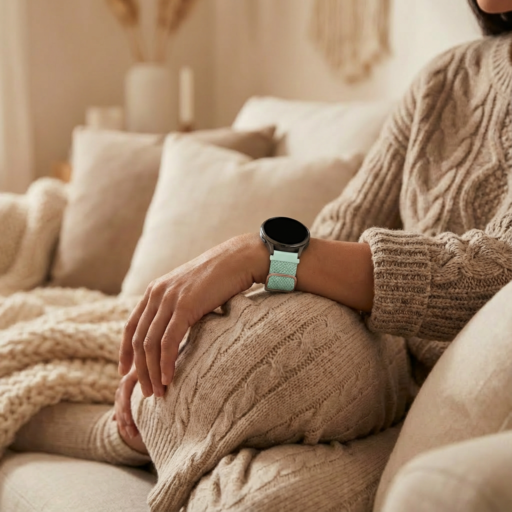 Bandz Garmin Forerunner 265s Adjustable Braided Strap (Turquoise)