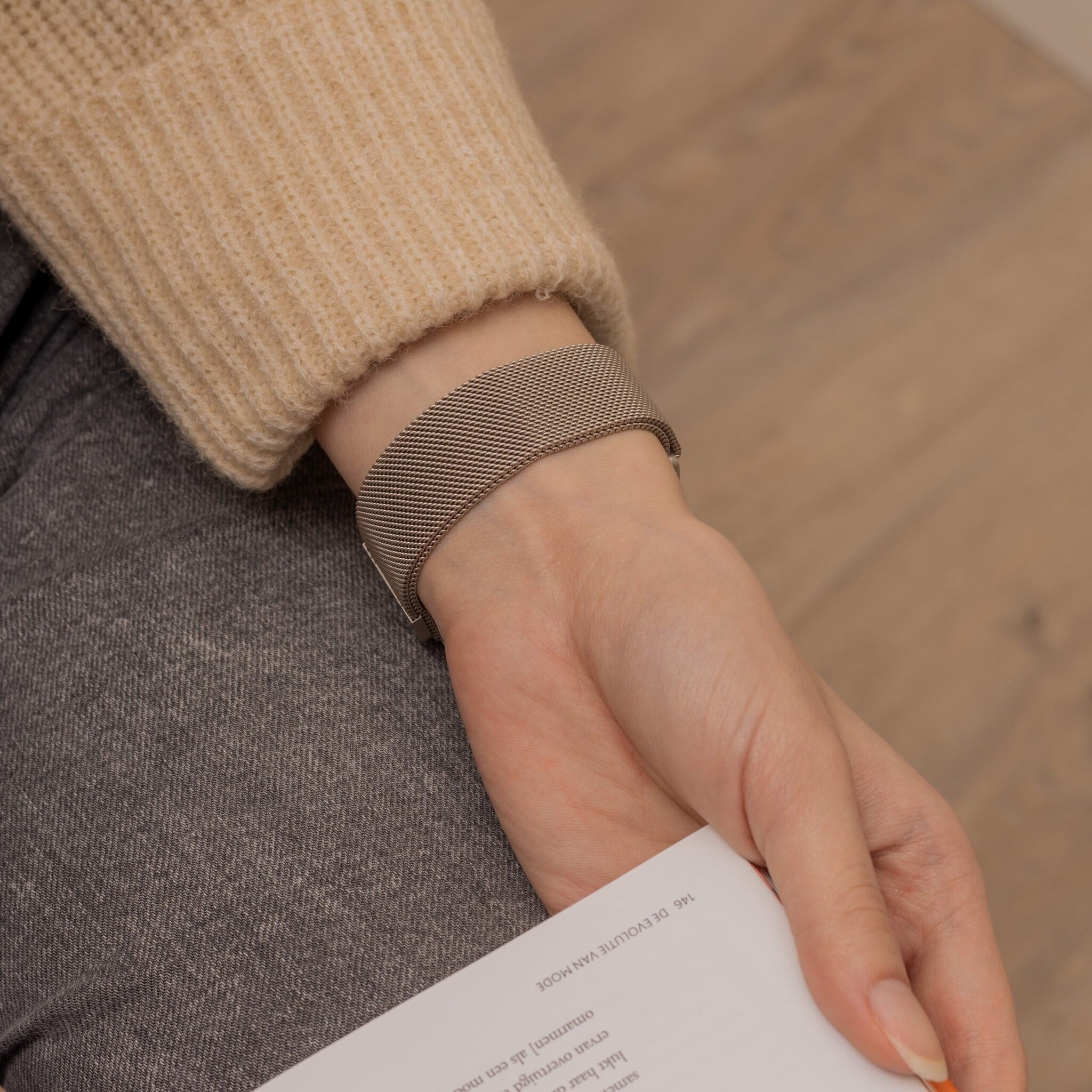 Watch Strap 18mm Milanese - Quick Release (Champagne)