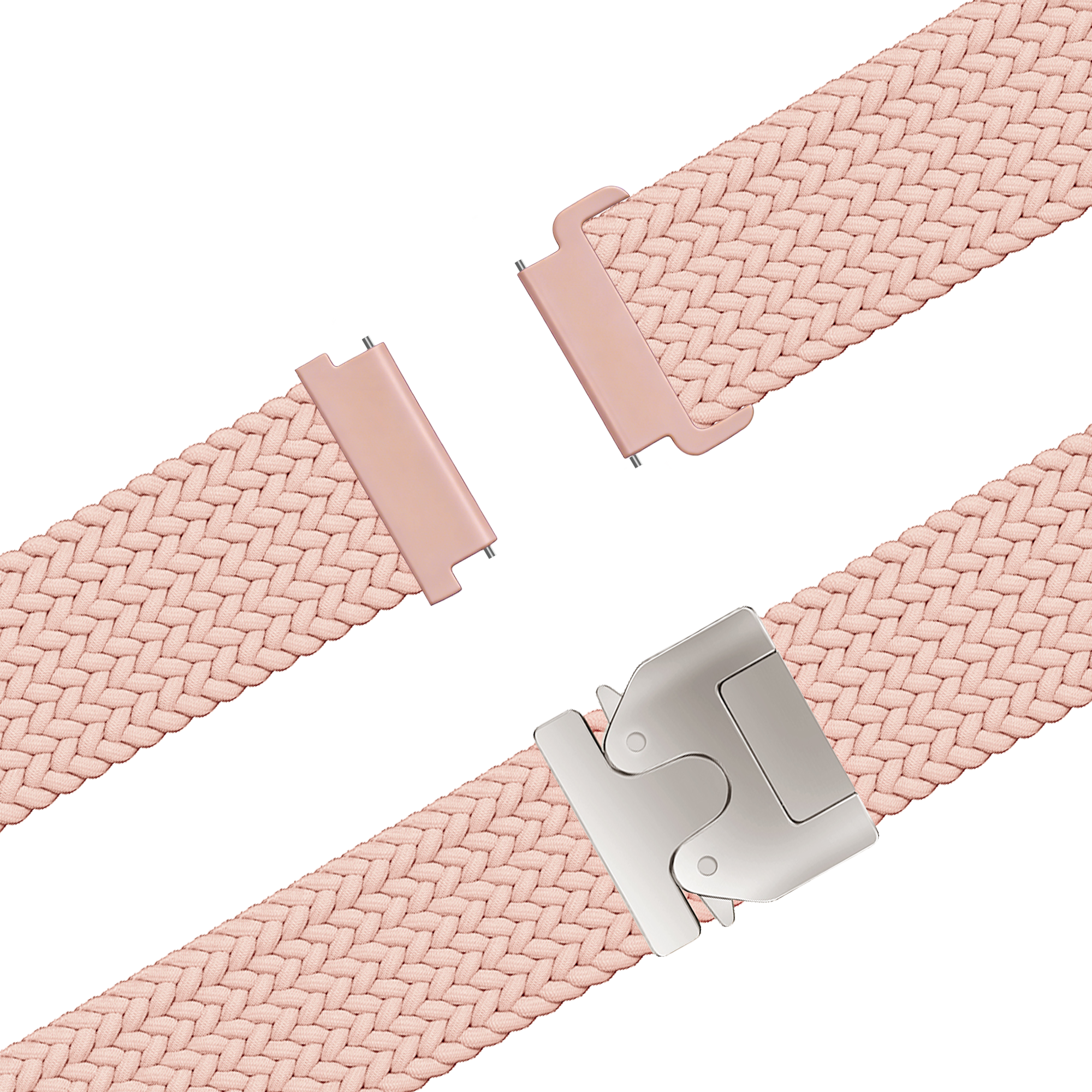 Bandz Garmin Venu SQ Braided Strap 'Parachute' (Pink)