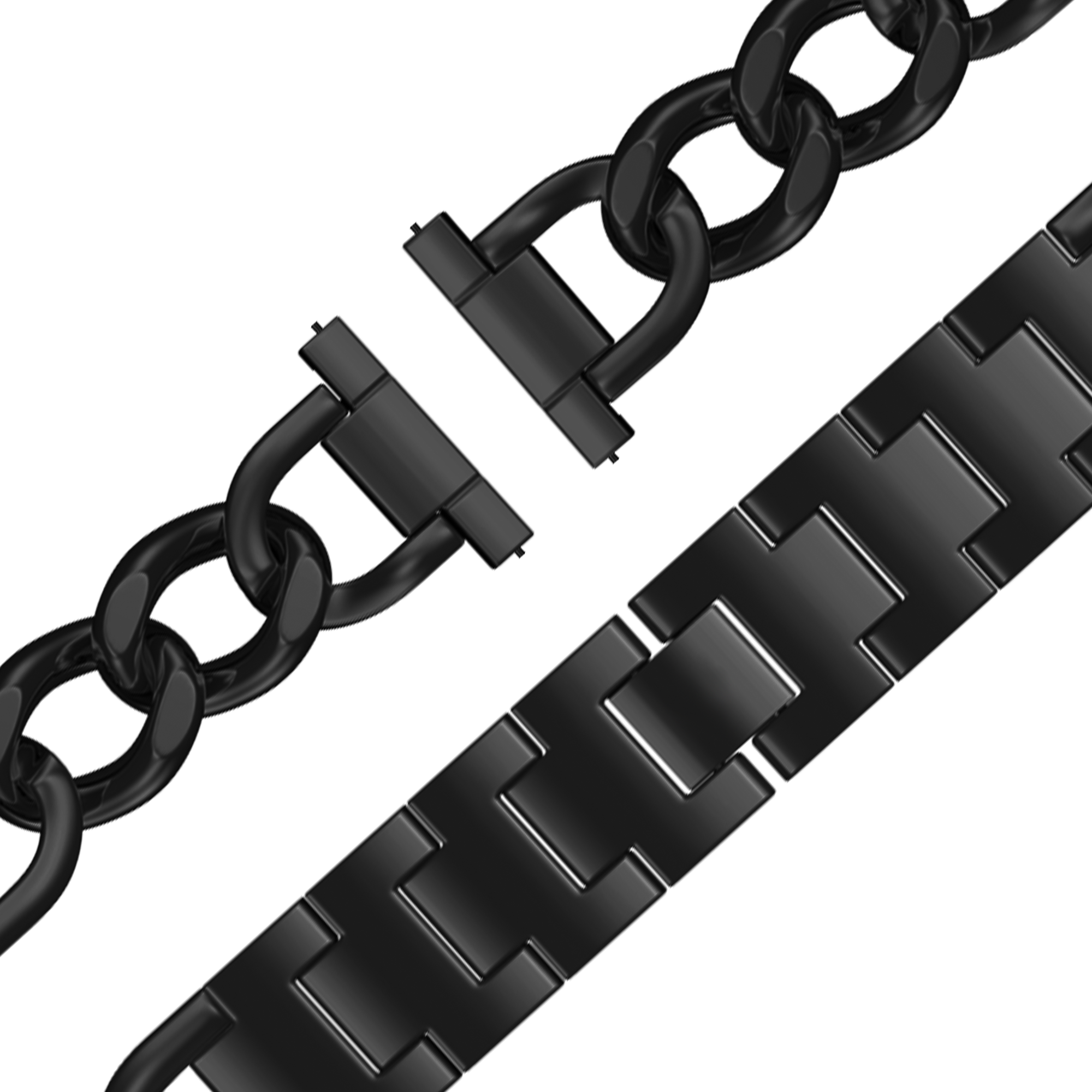 Bandz ICE Smart ST 2.0 Round 1.20 Metal Strap 'Chains' (Black)