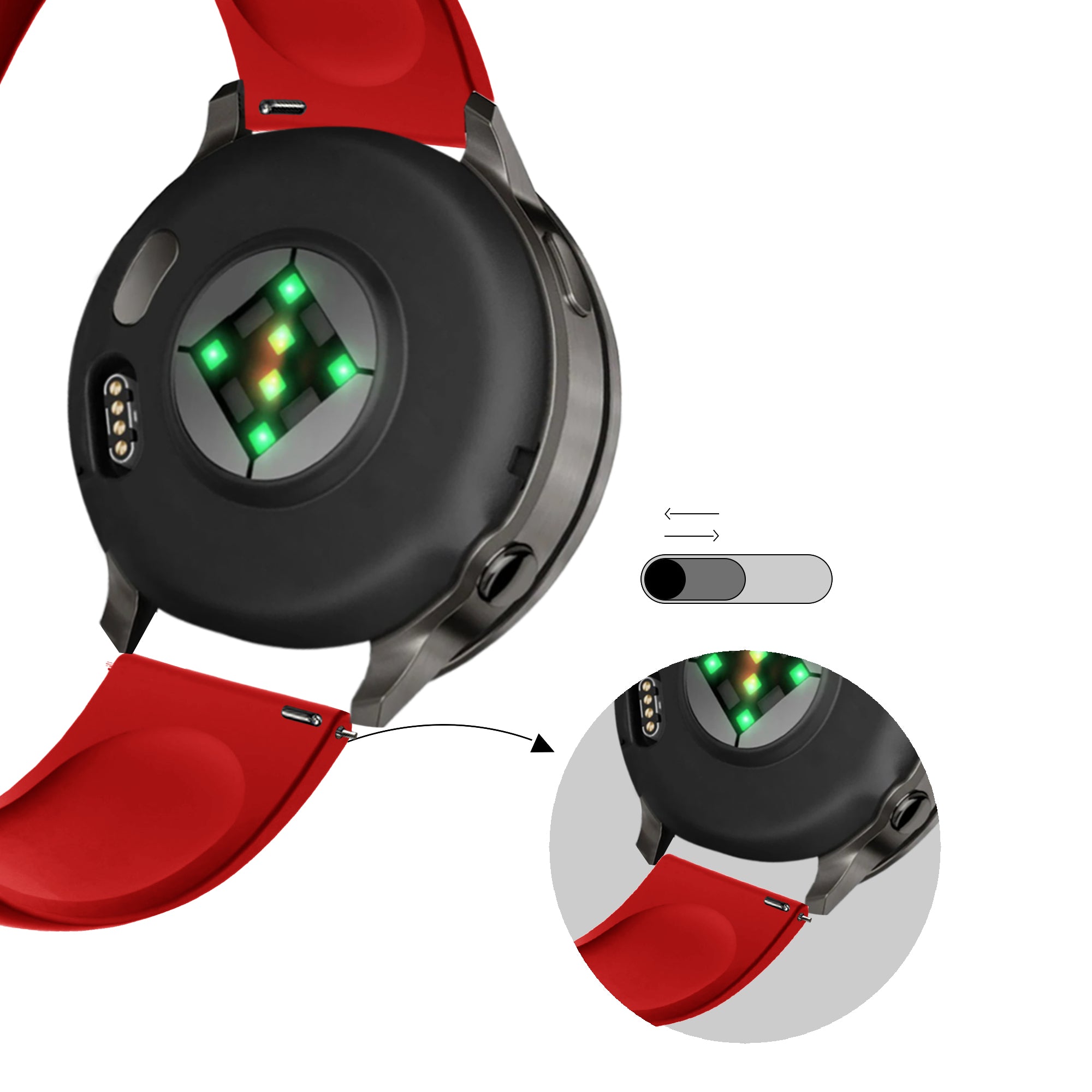 Bandz Garmin Venu 3 Sport Strap 'Deluxe' (Red)