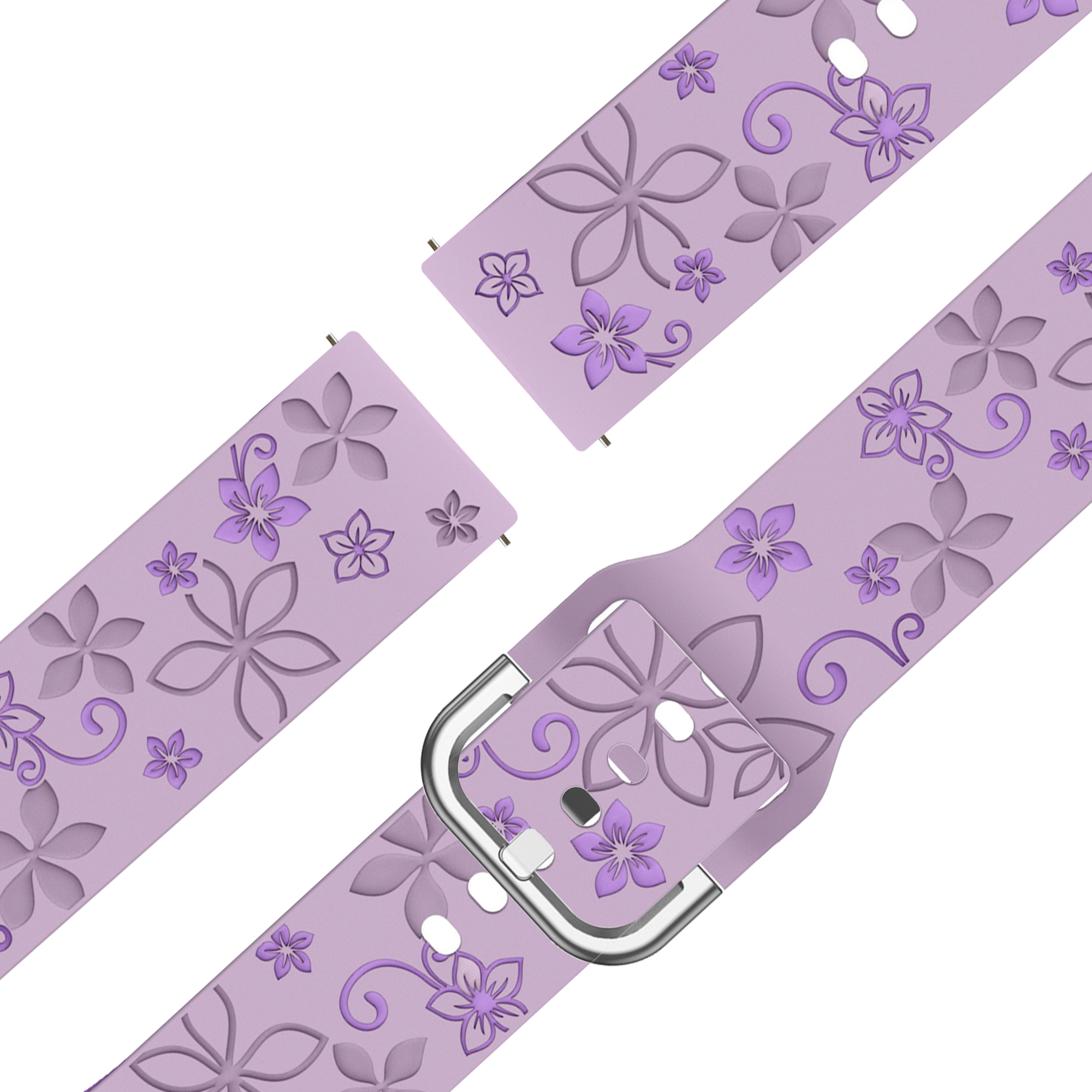 Bandz Garmin Forerunner 645 Silicone Strap 'Flowers' (Lilac/Purple)