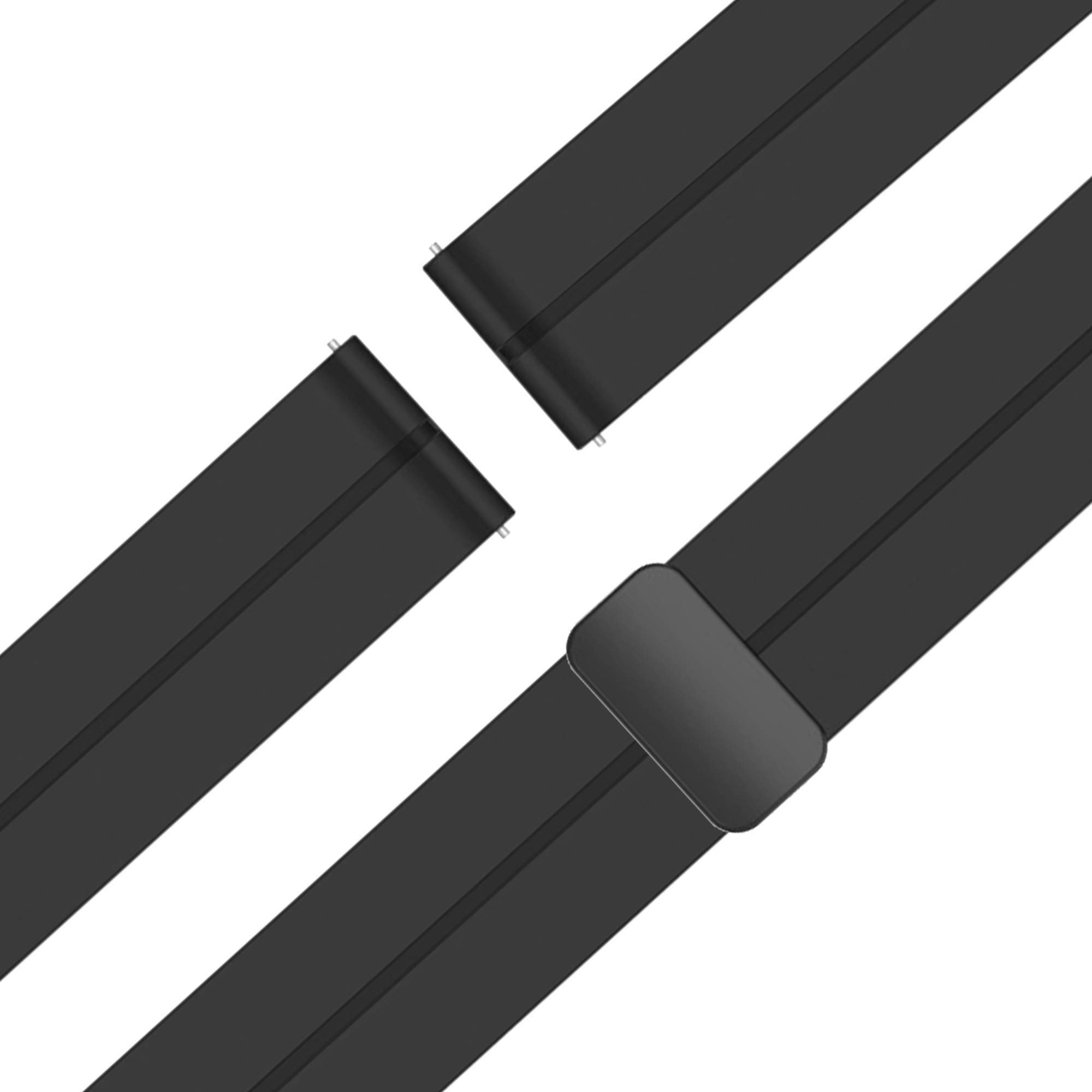 Bandz Garmin Vivoactive 4 Silicone Strap with D-Buckle (Black)