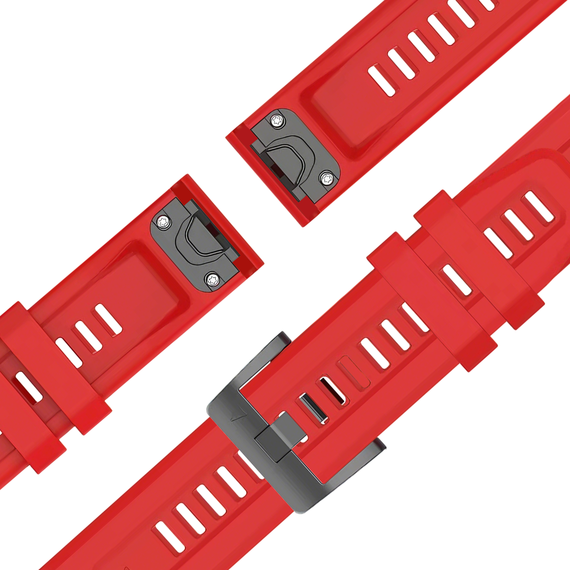 Bandz Garmin Forerunner 955 Silicone Strap 'Classic' (Red)