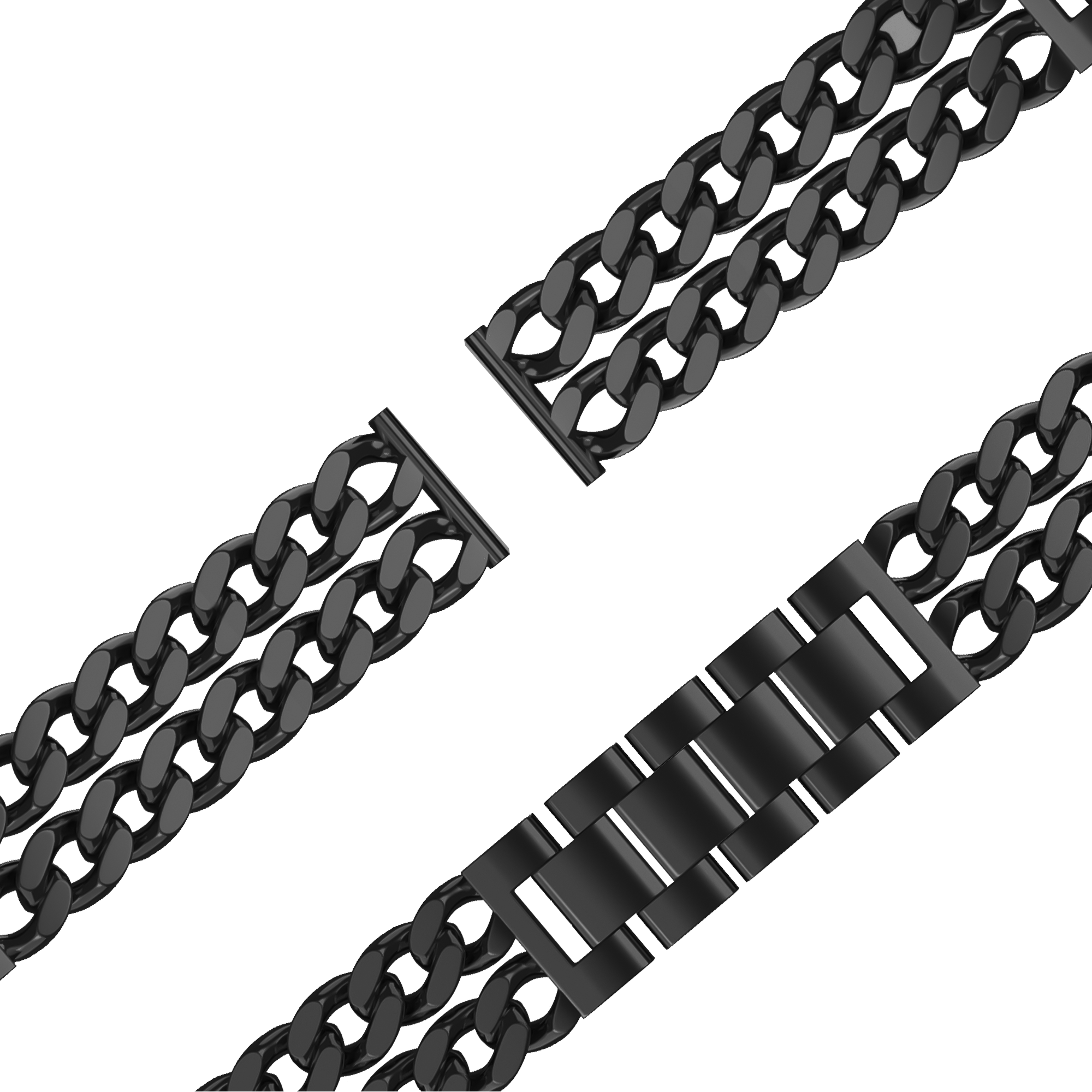 Bandz Polar Ignite Metal Strap 'Double Chains' (Black)