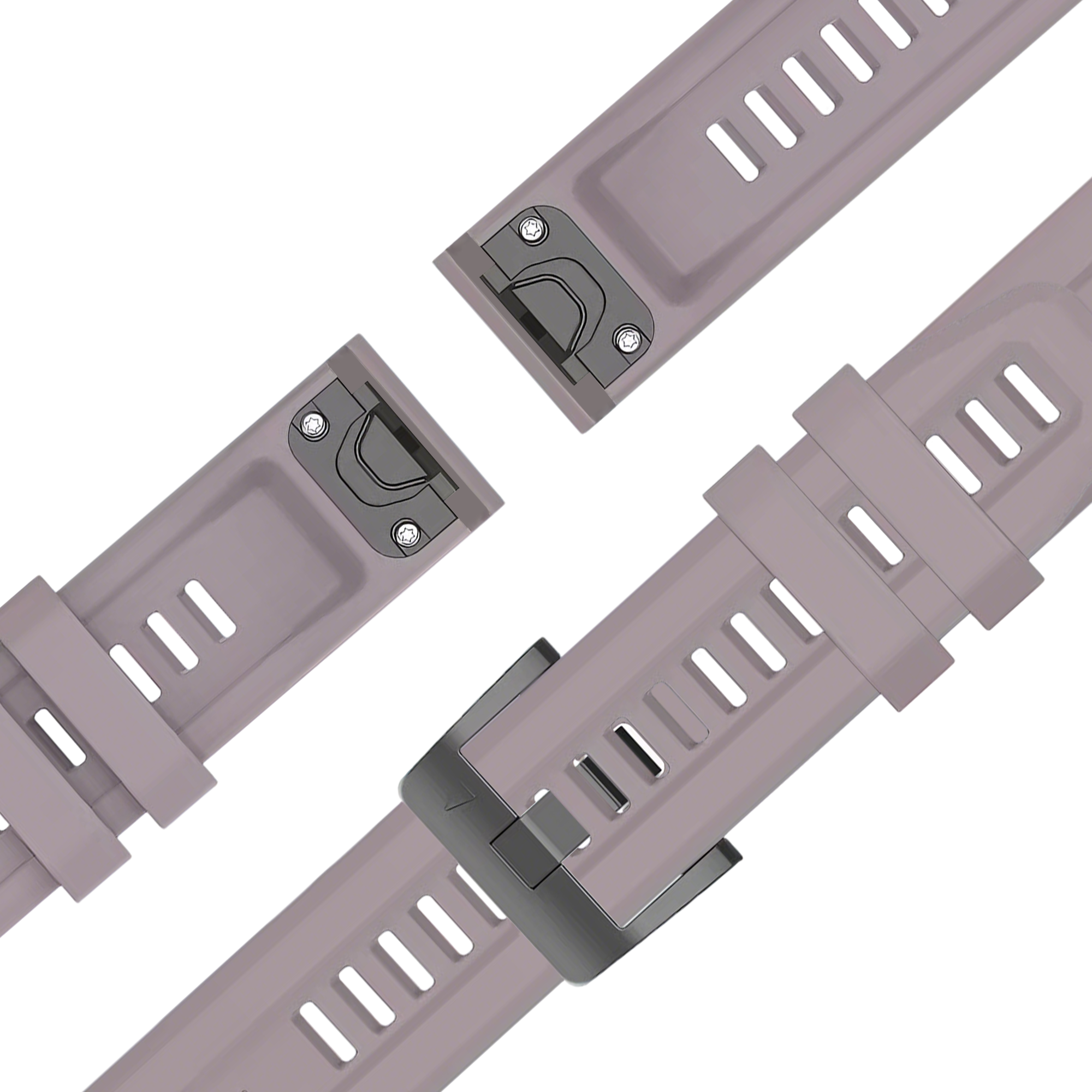 Bandz Garmin Instinct 2x Silicone Strap 'Classic' (Lavender Grey)