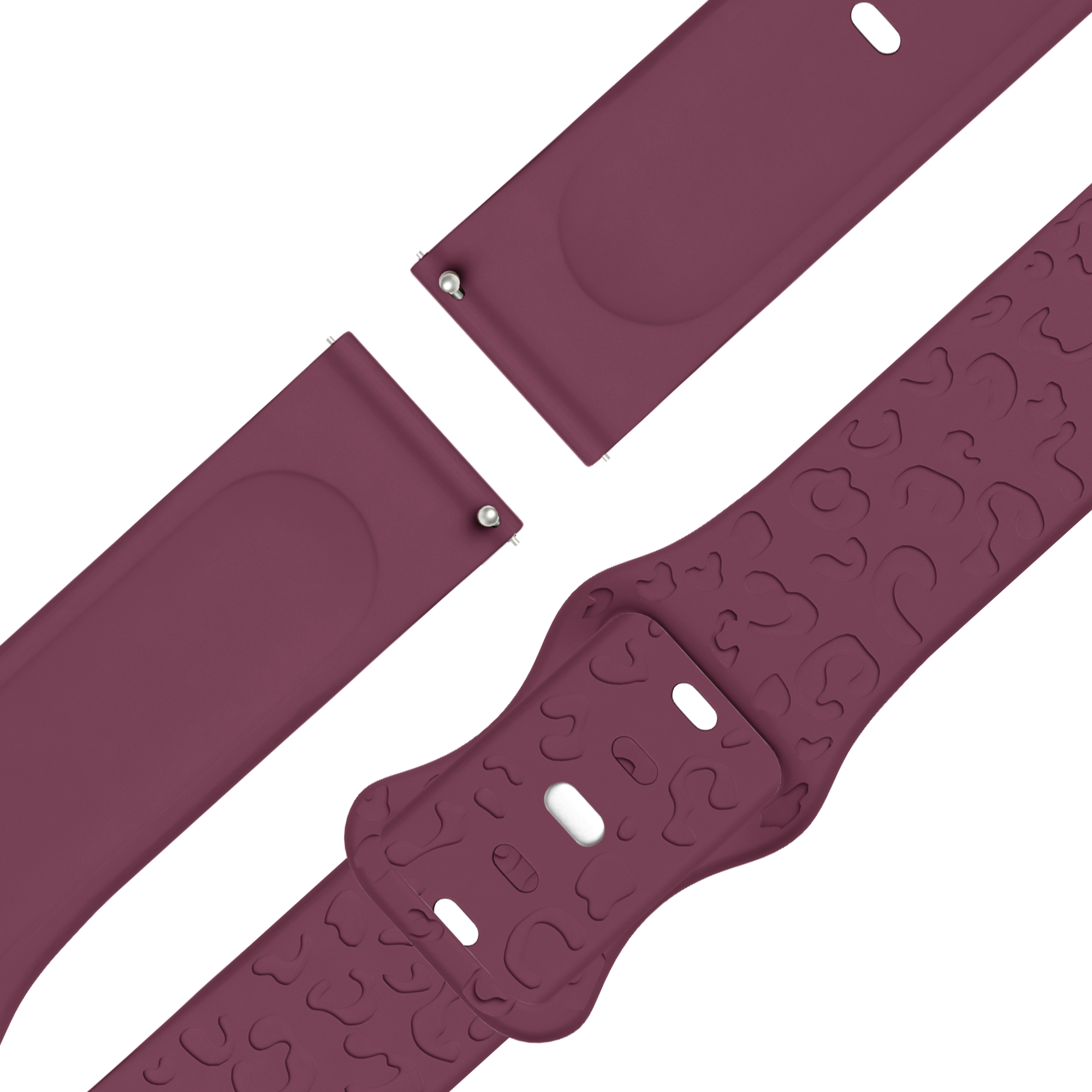 Bandz Garmin Venu 4 - 41mm Silicone Strap 'Leopard' (Wine Red)
