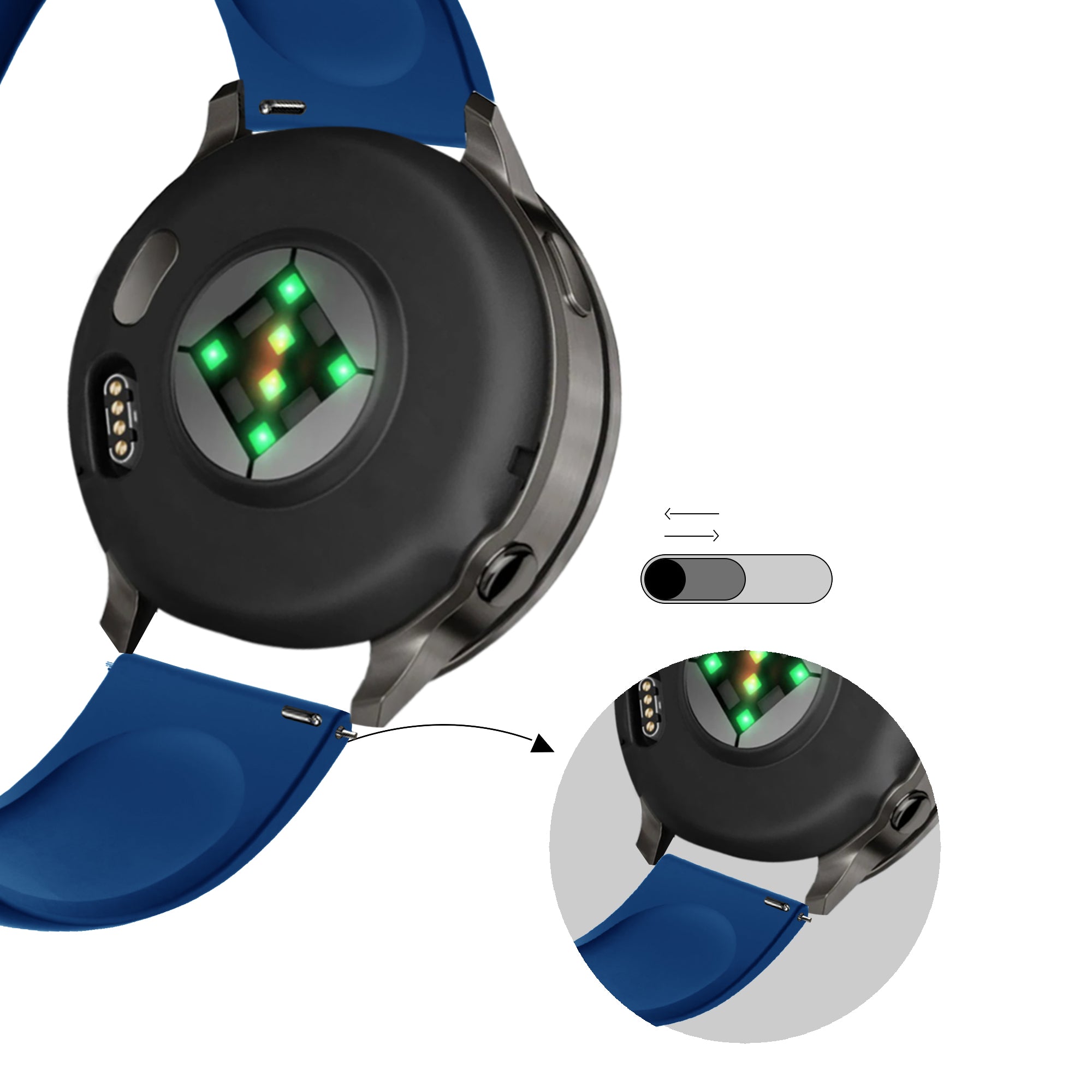 Bandz Garmin Venu 2 Sport Strap 'Deluxe' (Royal Blue)