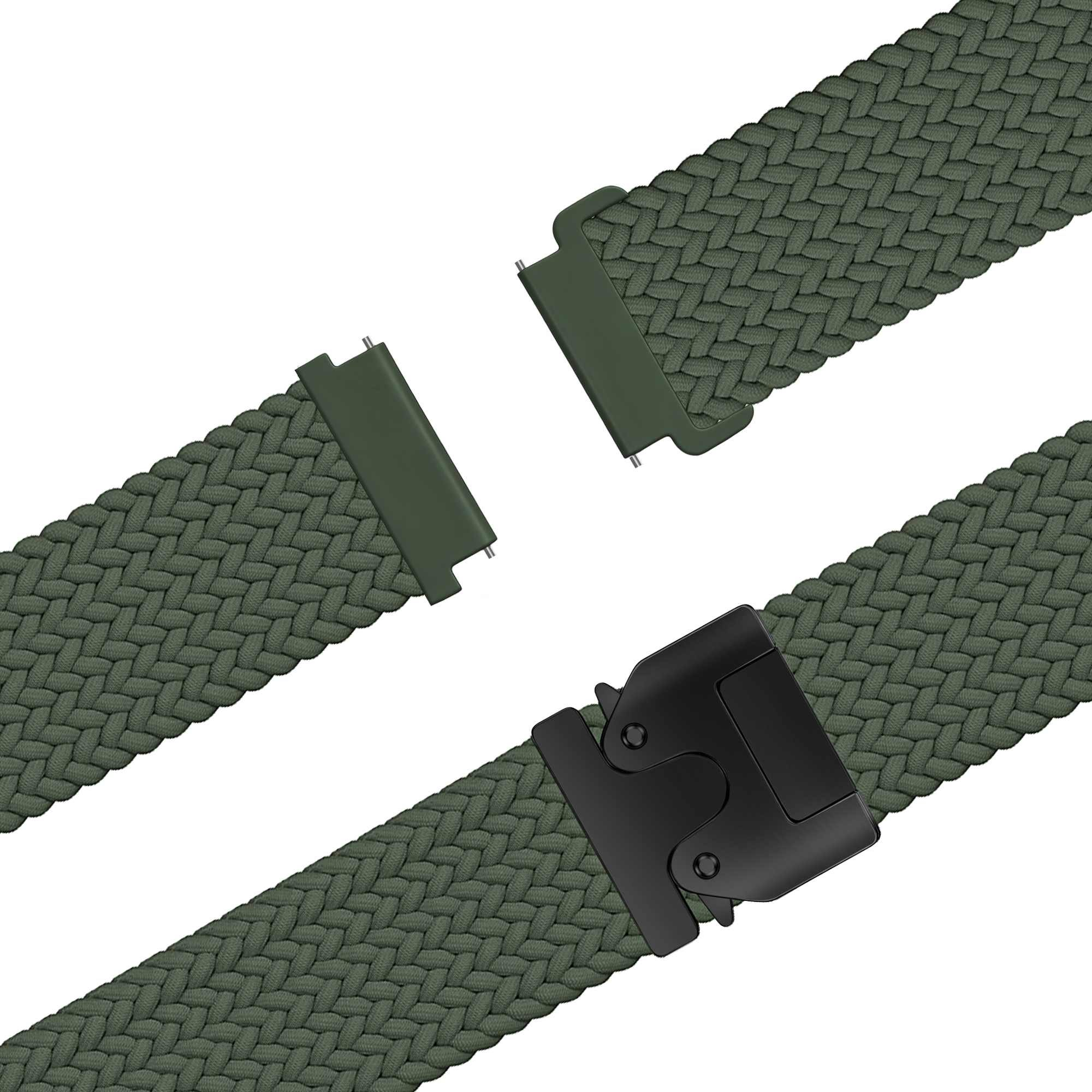 Bandz Garmin Forerunner 570 - 47mm Braided Strap 'Parachute' (Green)